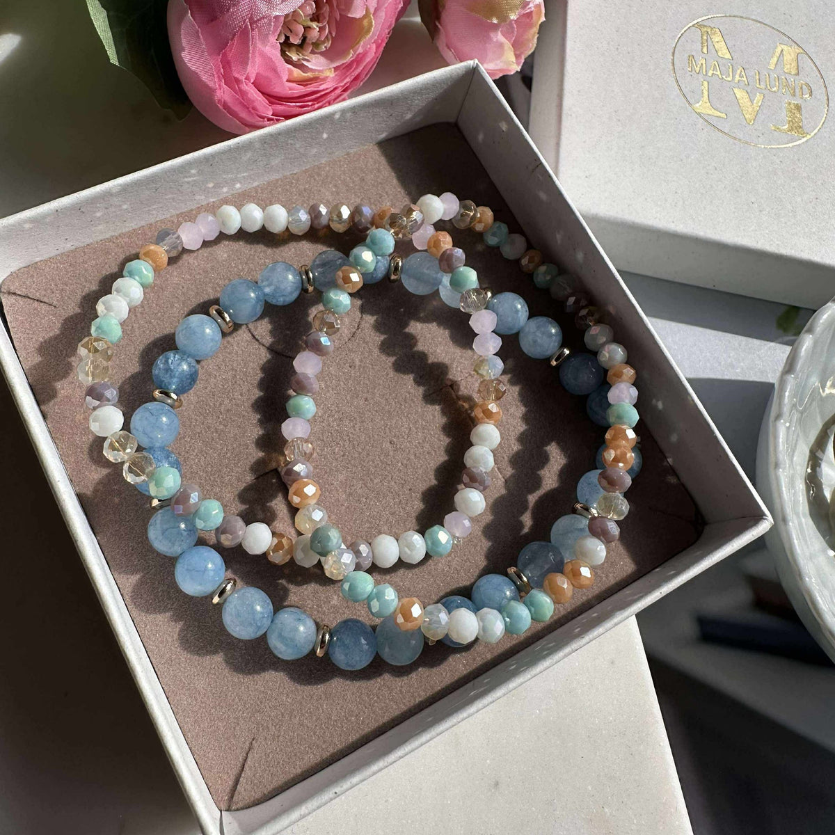 Bracelet Luna Soft blue – Set de 3 pièces