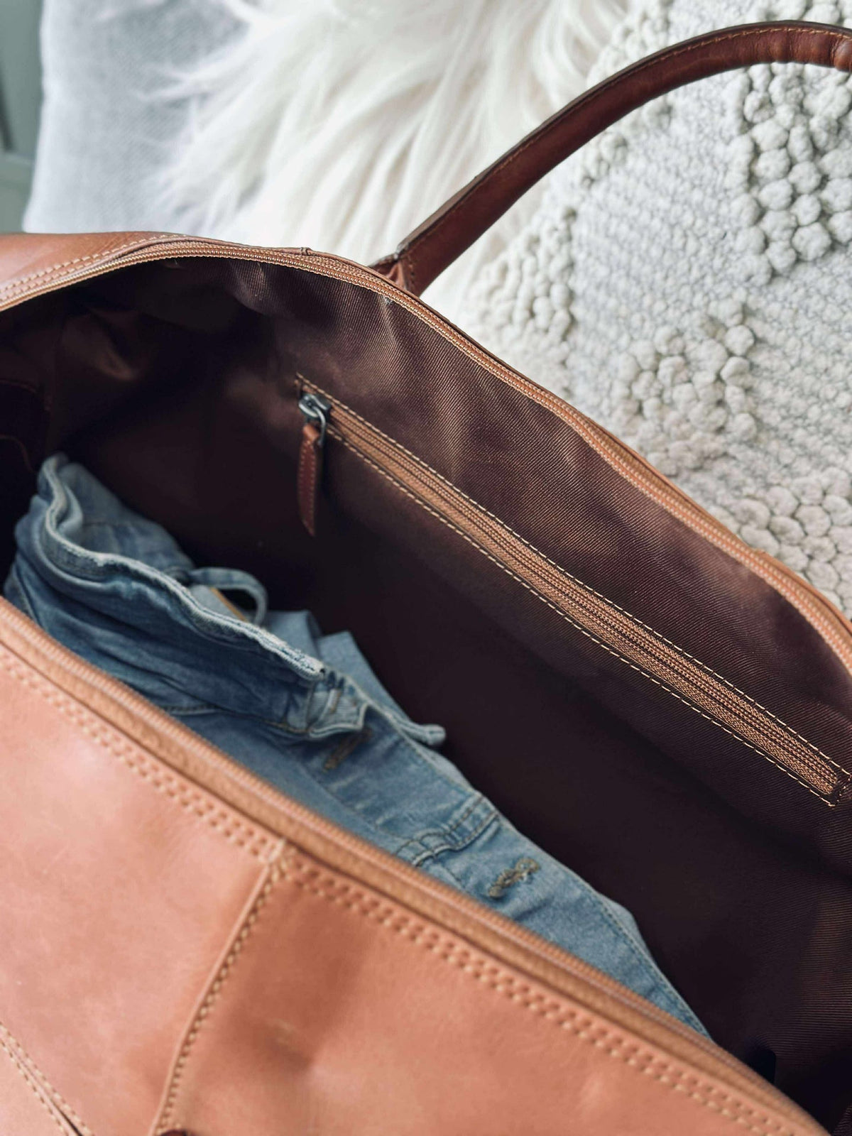 Sac de week-end LONDON cognac
