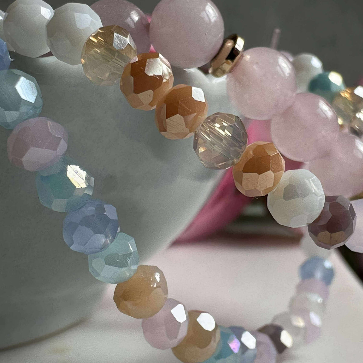 Bracelet Luna Soft pink – Set de 3 pièces
