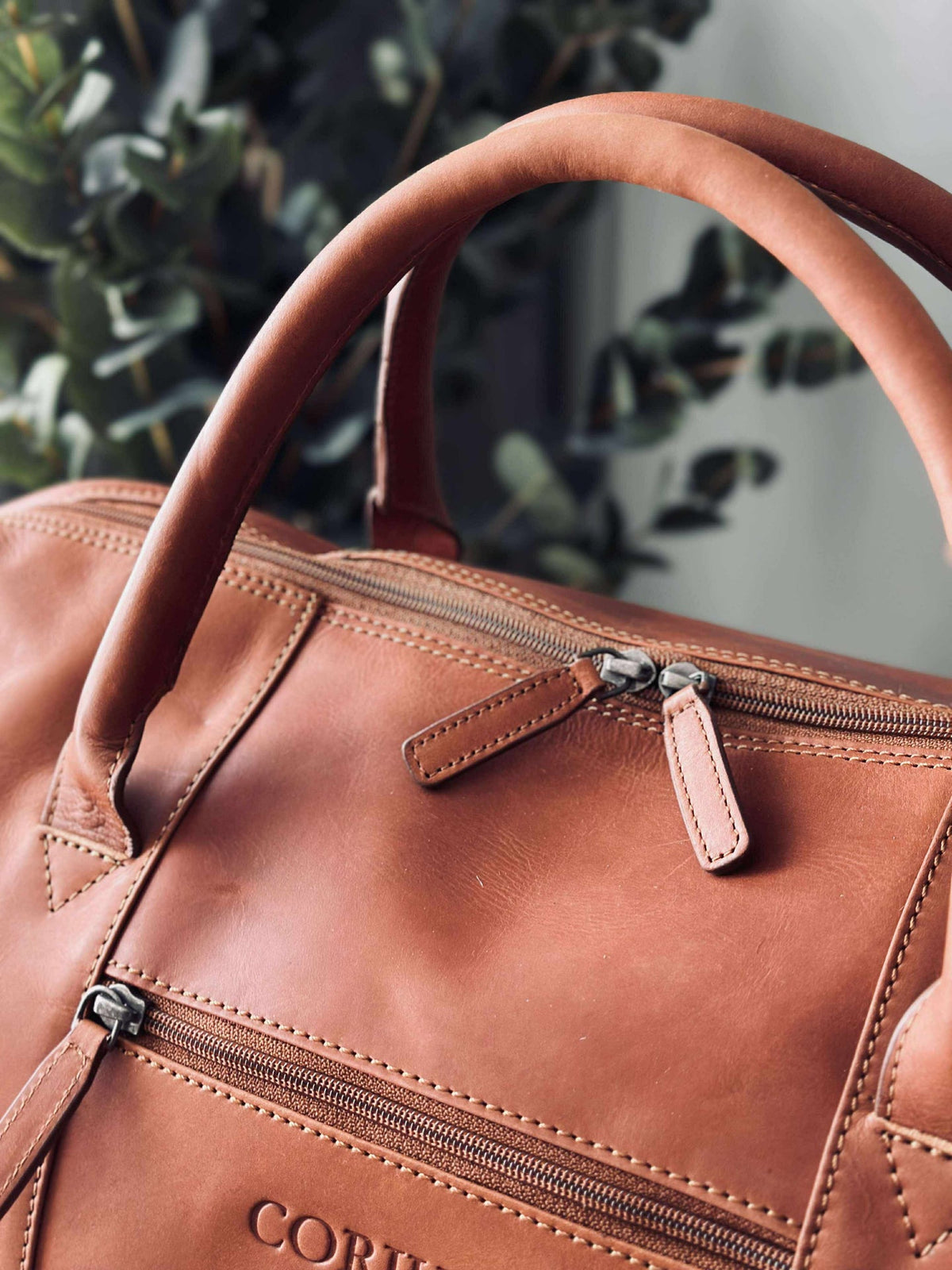 Sac de week-end LONDON cognac