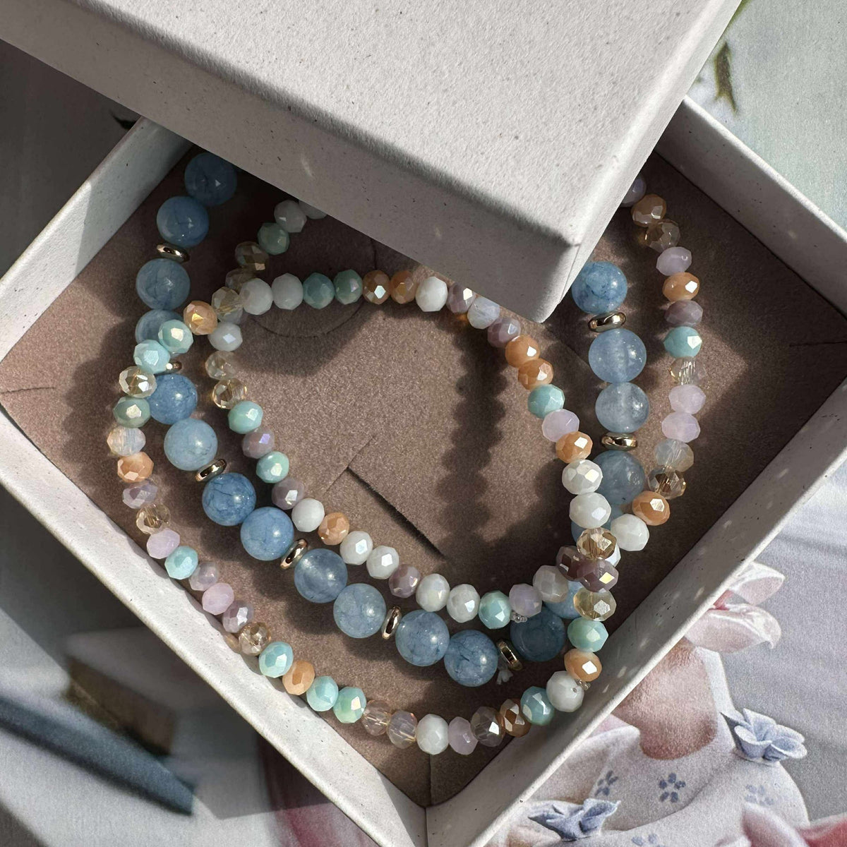 Bracelet Luna Soft blue – Set de 3 pièces