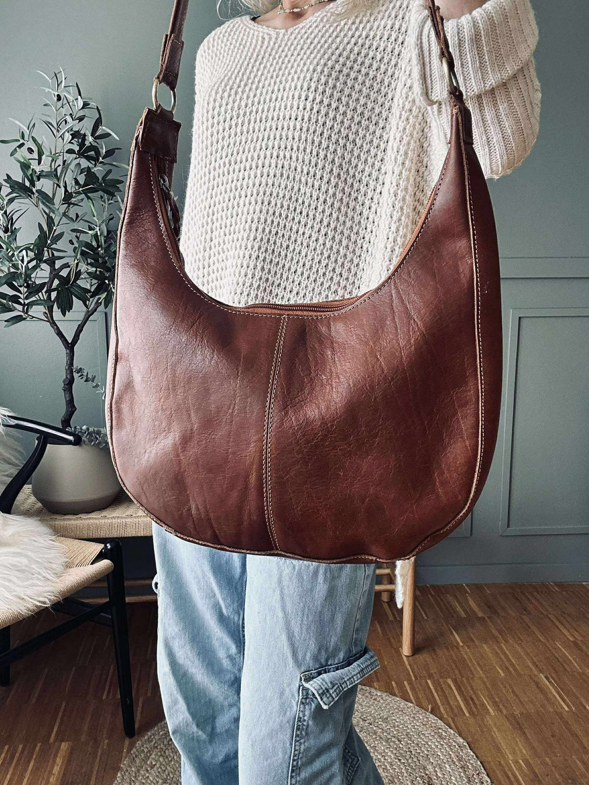 Sac bandoulière Alicia - Cognac