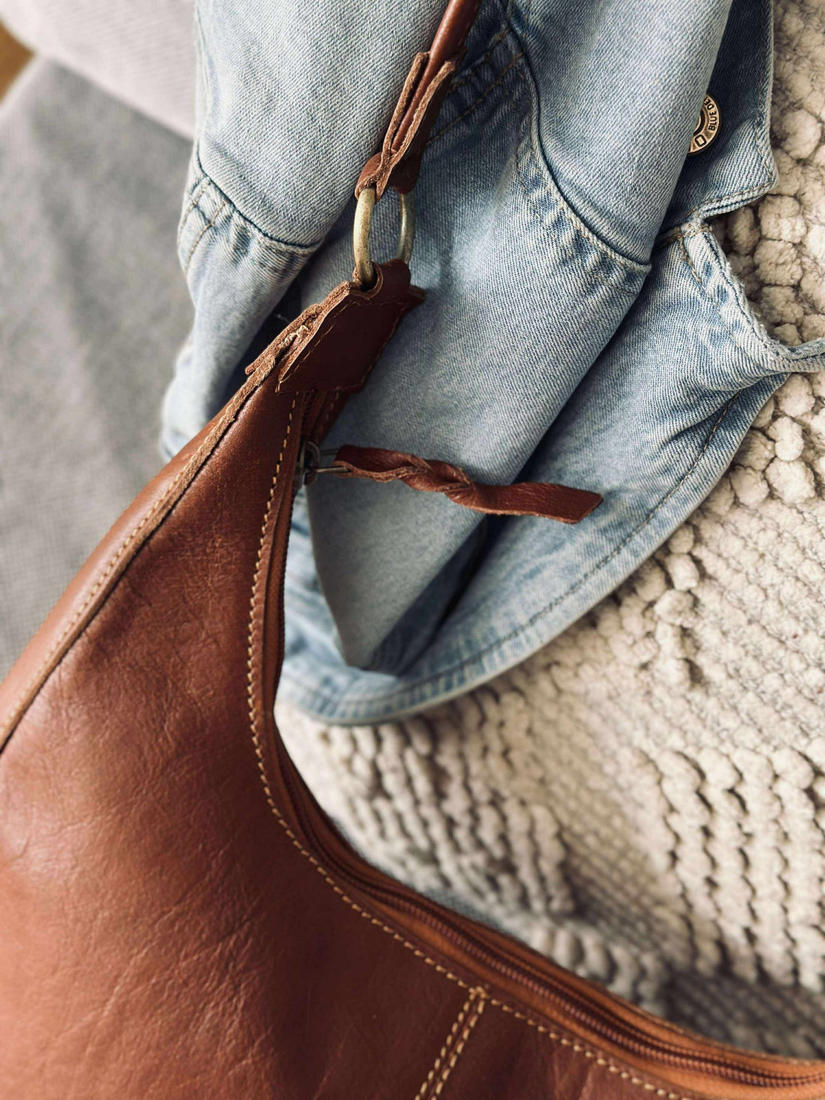 Sac bandoulière Alicia - Cognac