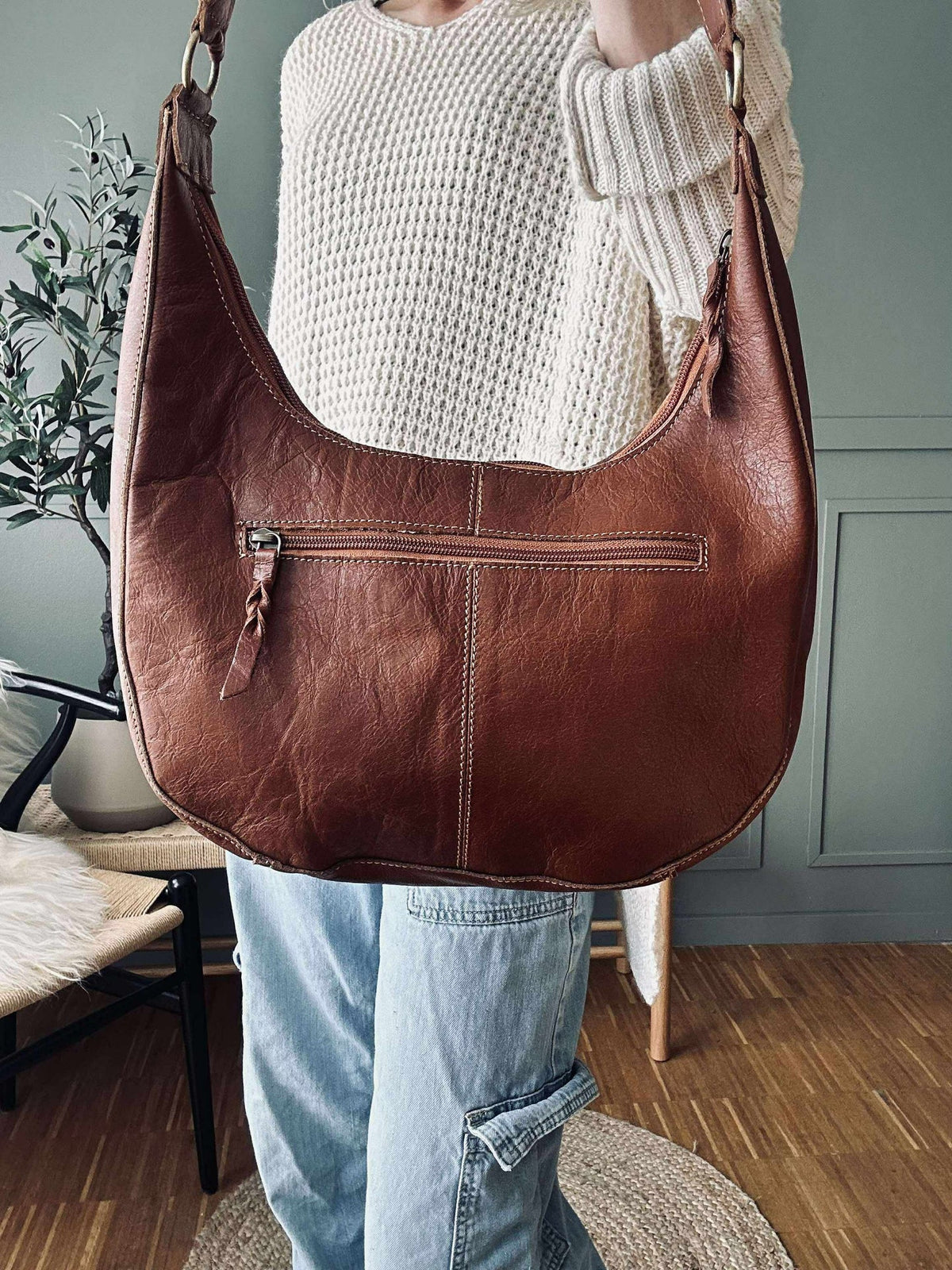 Sac bandoulière Alicia - Cognac
