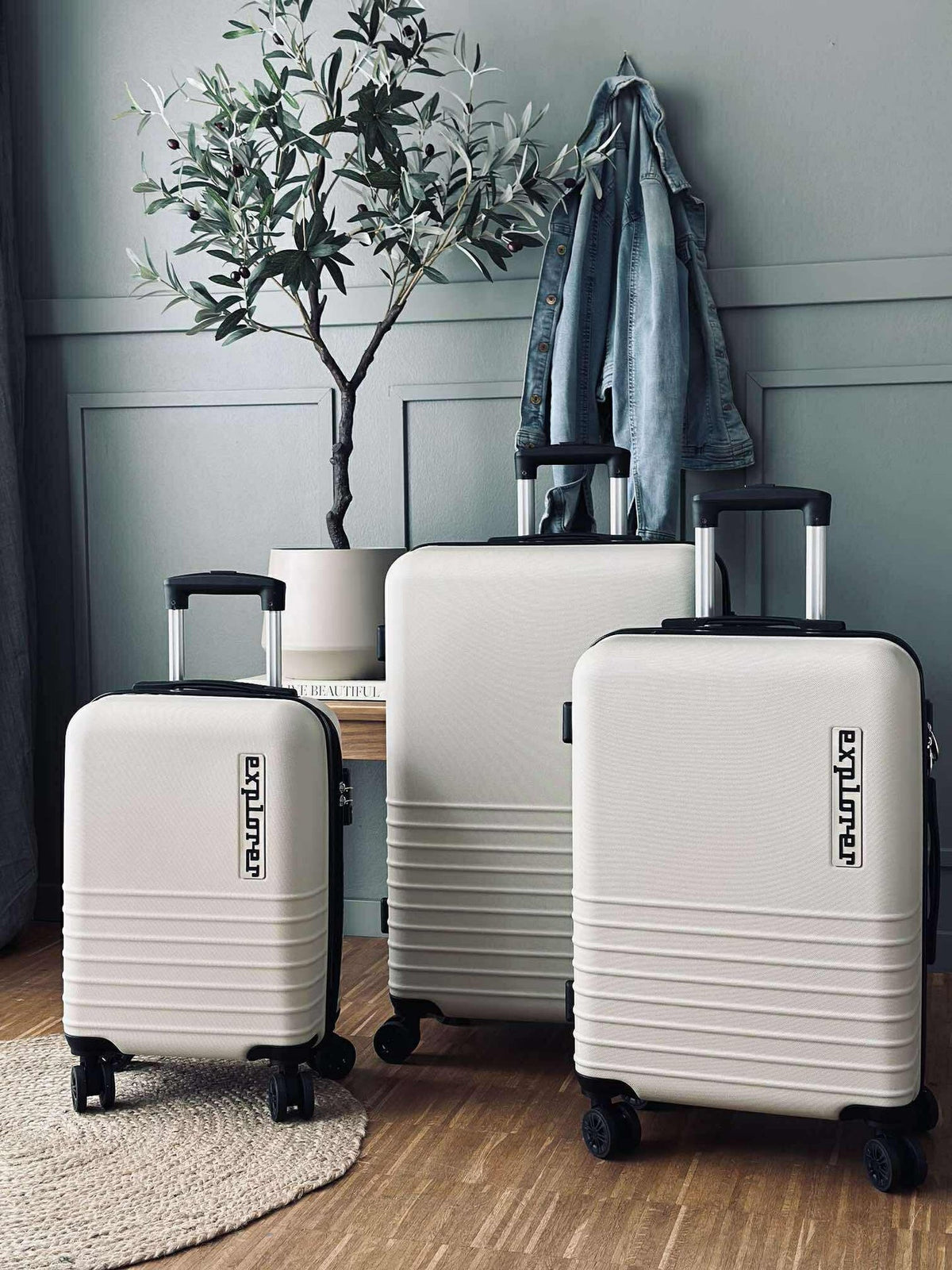 Lot de 3 valises – Beige
