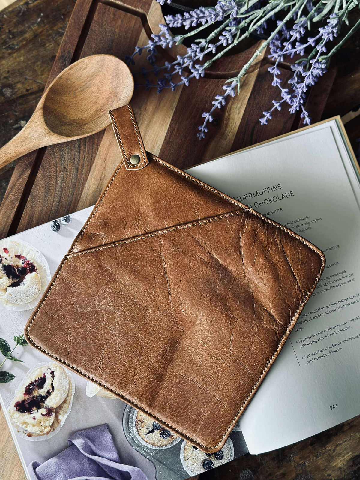 Manique à poche - cuir cognac