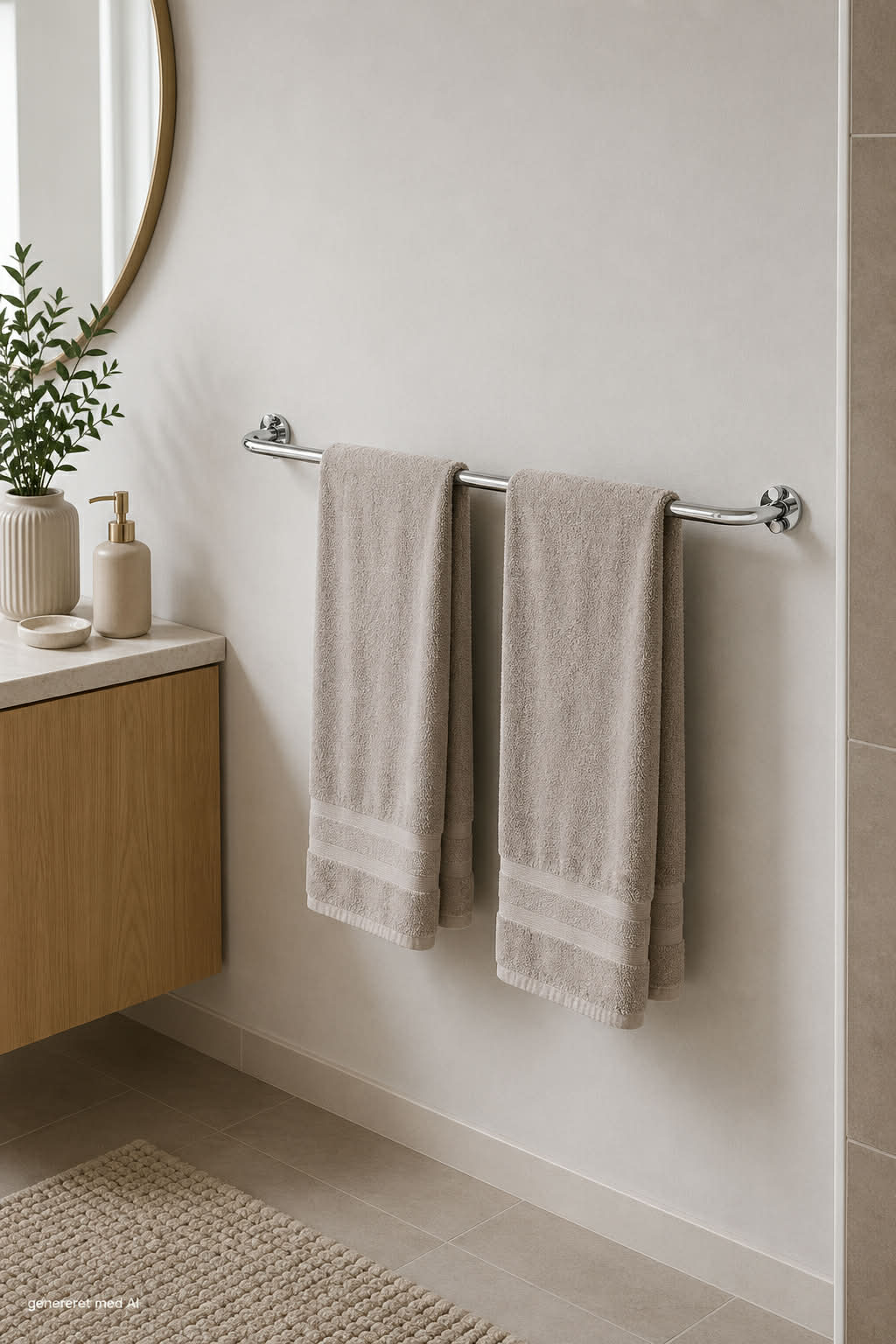 Barre porte-serviettes en acier inoxydable