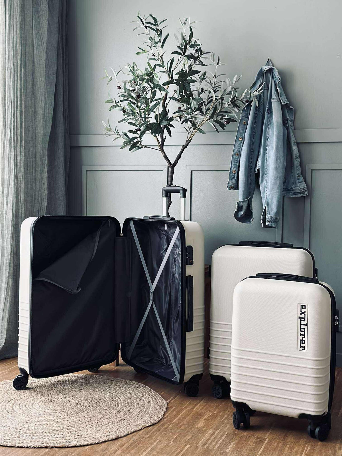 Lot de 3 valises – Beige