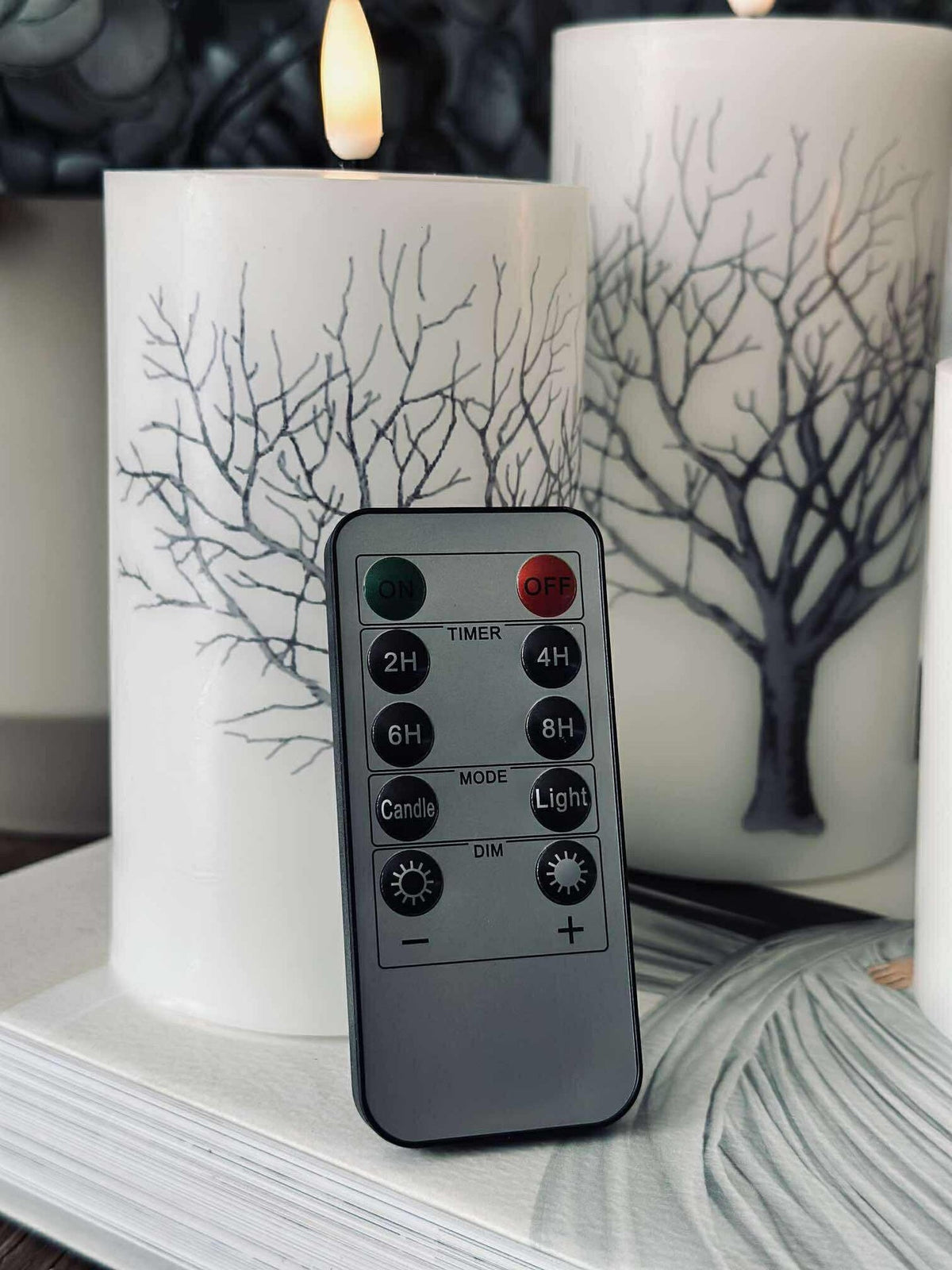 Bougies LED block Nature – Lot de 3 pcs et télécommande