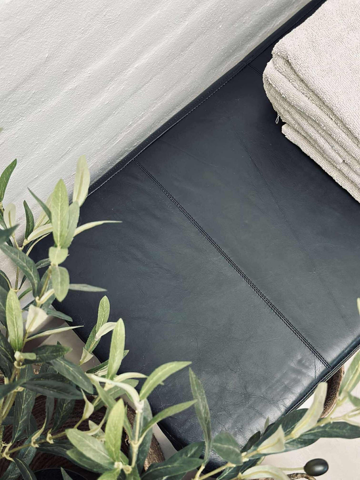Coussin en cuir Tokyo - 118 cm Noir
