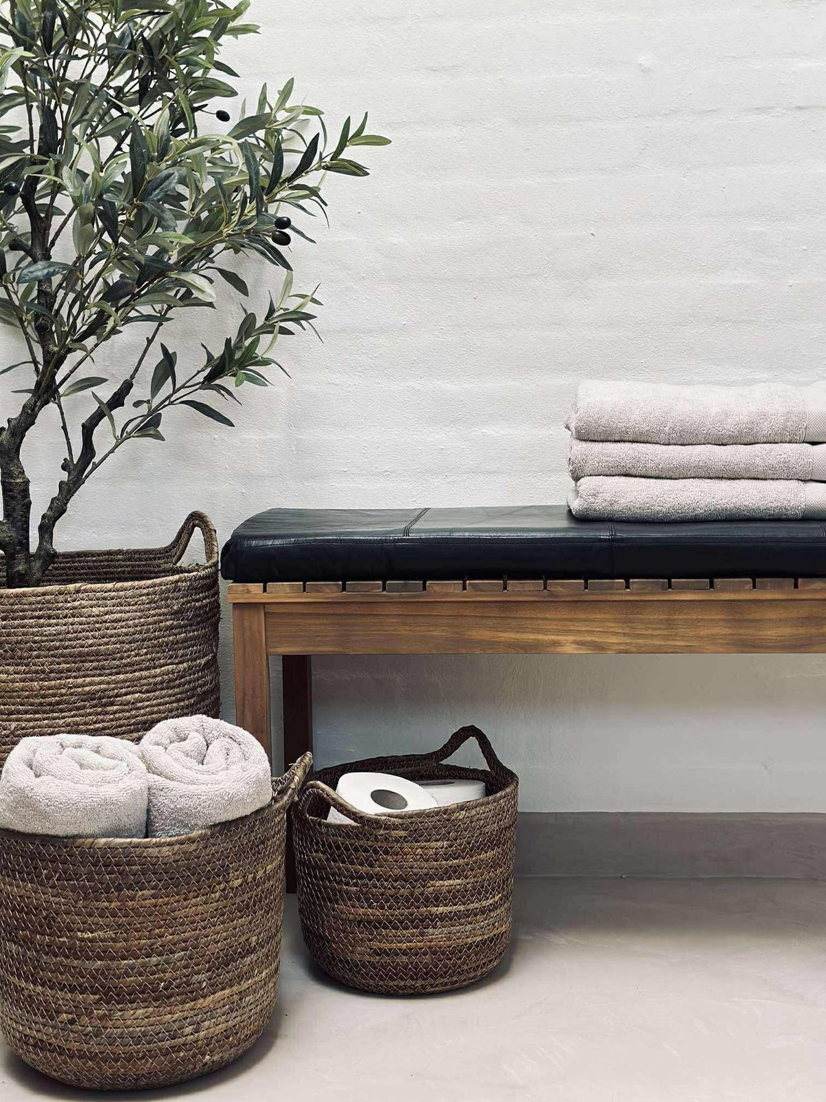 Coussin en cuir Tokyo - 88 cm Noir