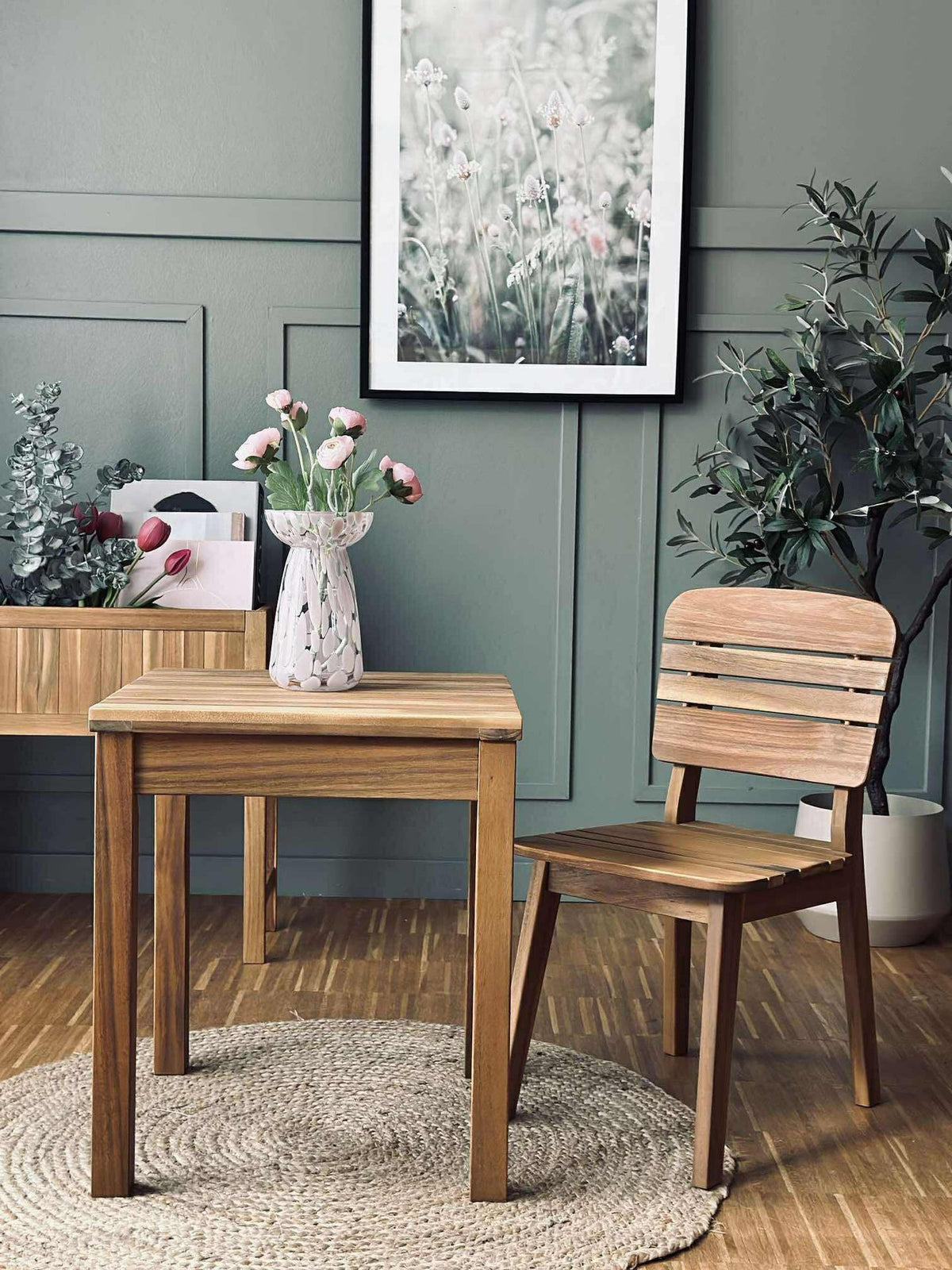 Tabouret Tokyo - acacia pour intérieur / extérieur