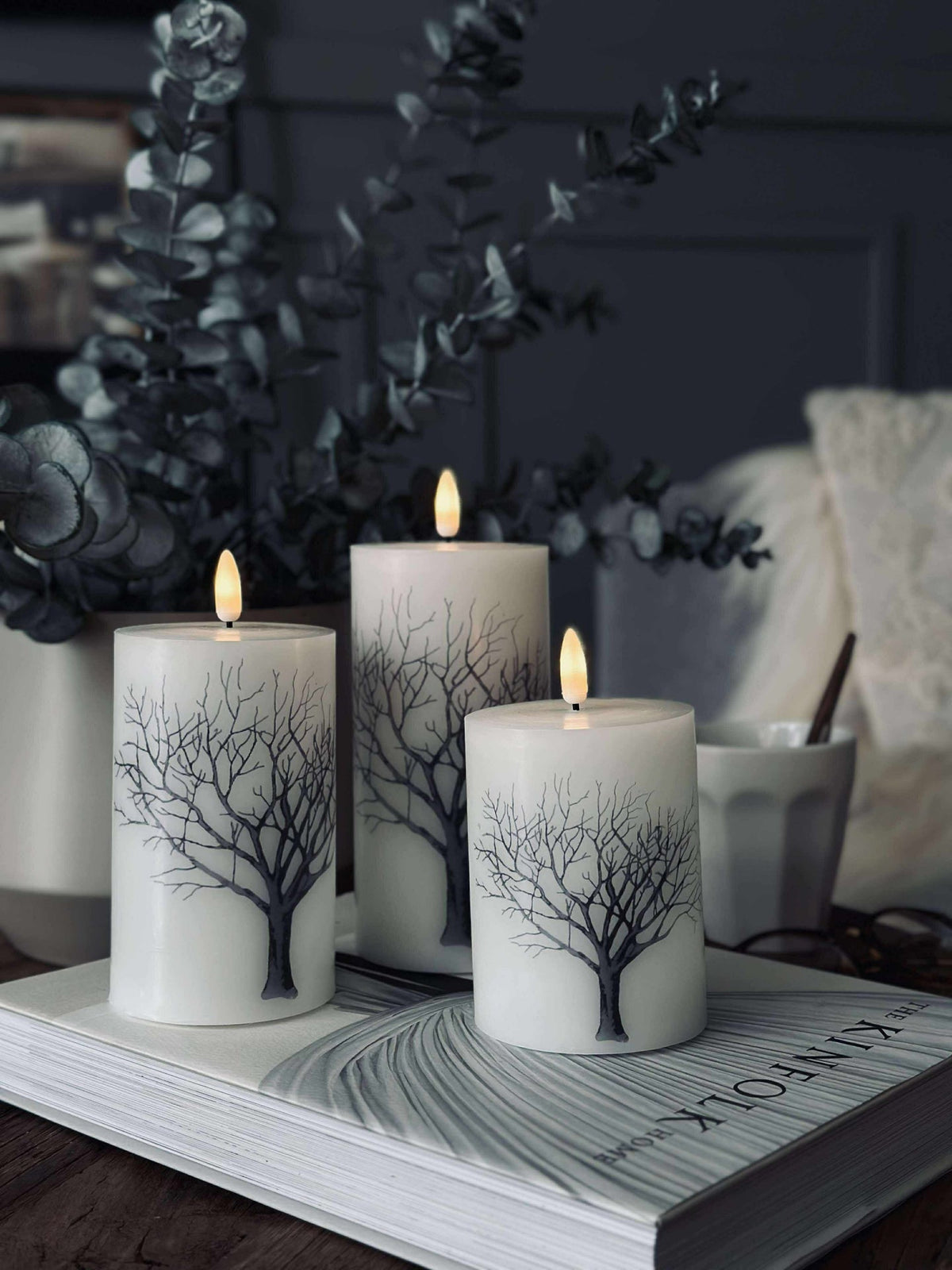 Bougies LED block Nature – Lot de 3 pcs et télécommande