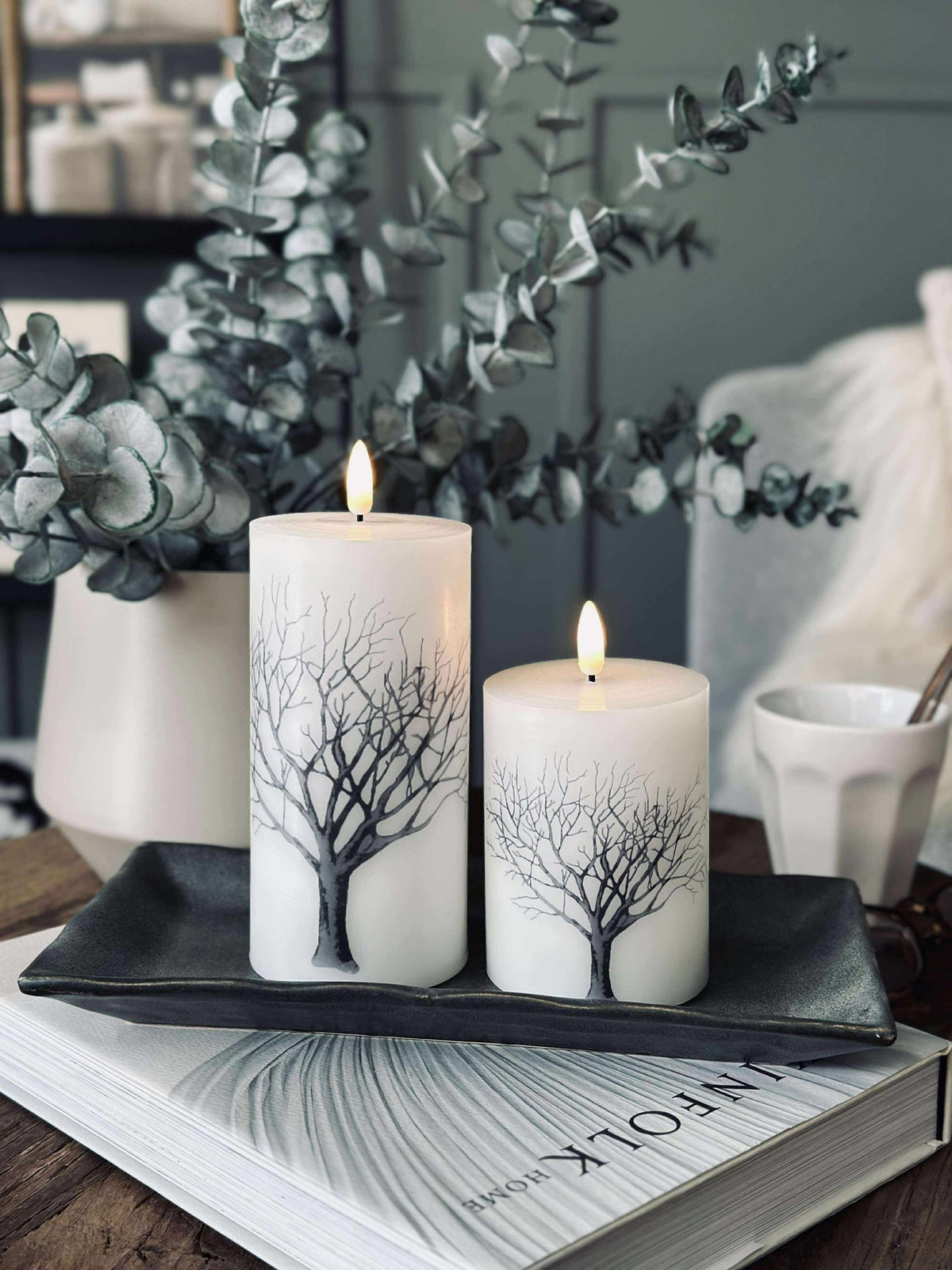 Bougies LED block Nature – Lot de 3 pcs et télécommande