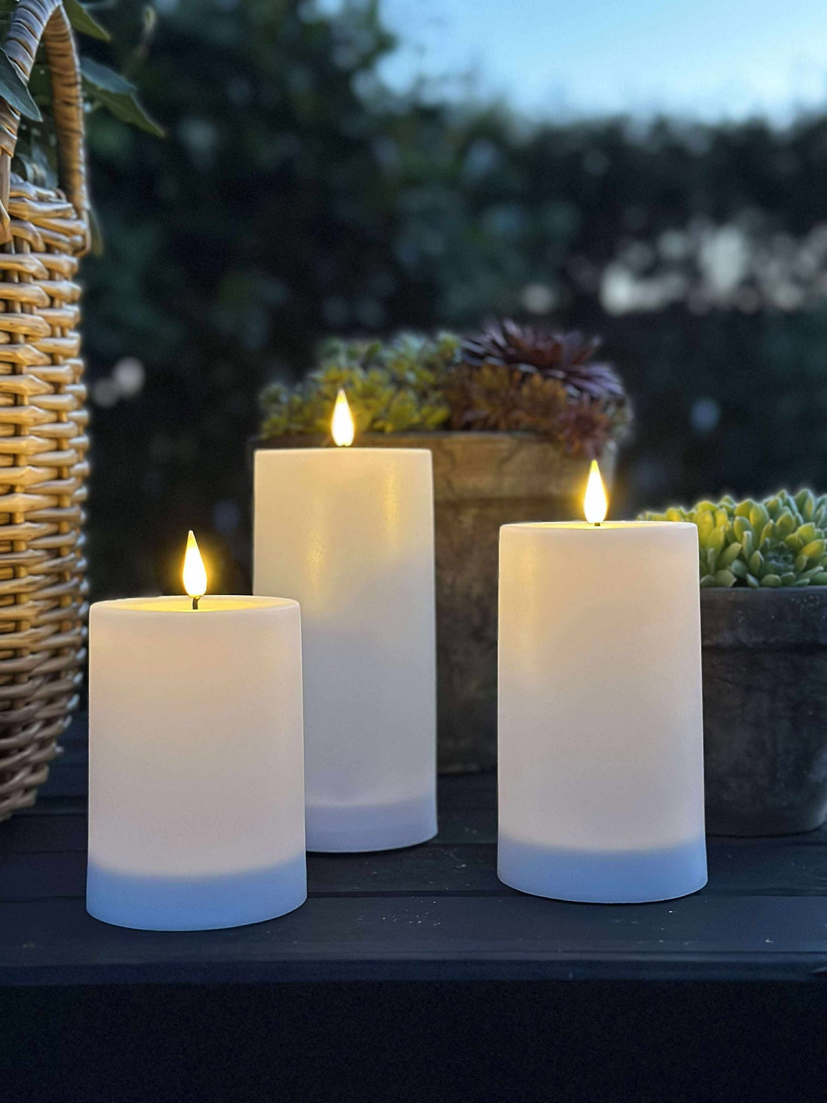 Bougies bloc solaires - Lot de 3 pièces