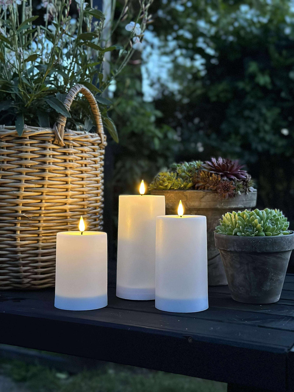 Bougies bloc solaires - Lot de 3 pièces
