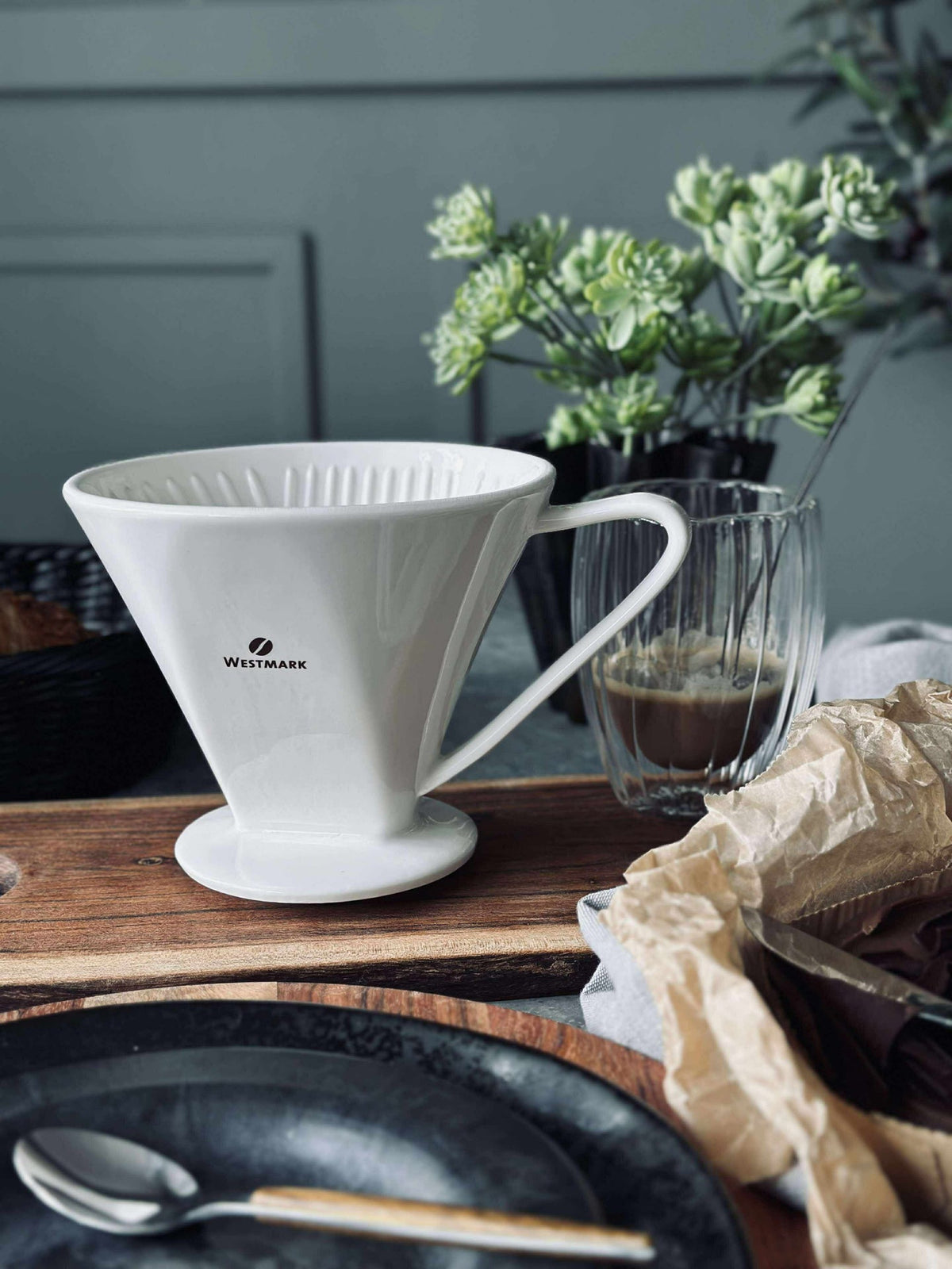 Filtre à café en porcelaine