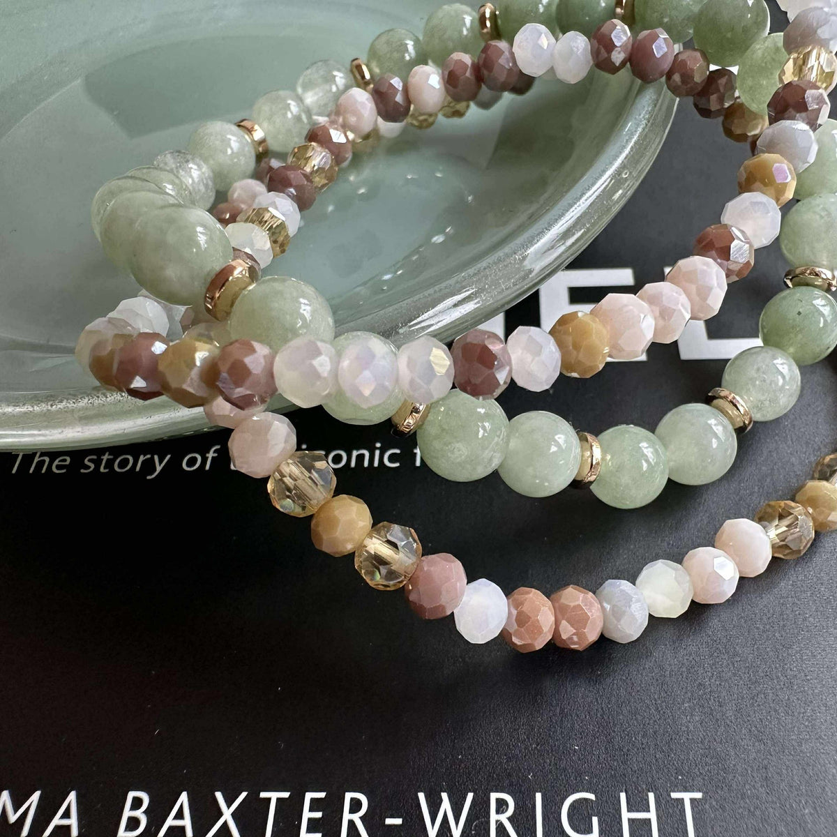 Bracelets Luna Jade Green – Ensemble de 3 pièces