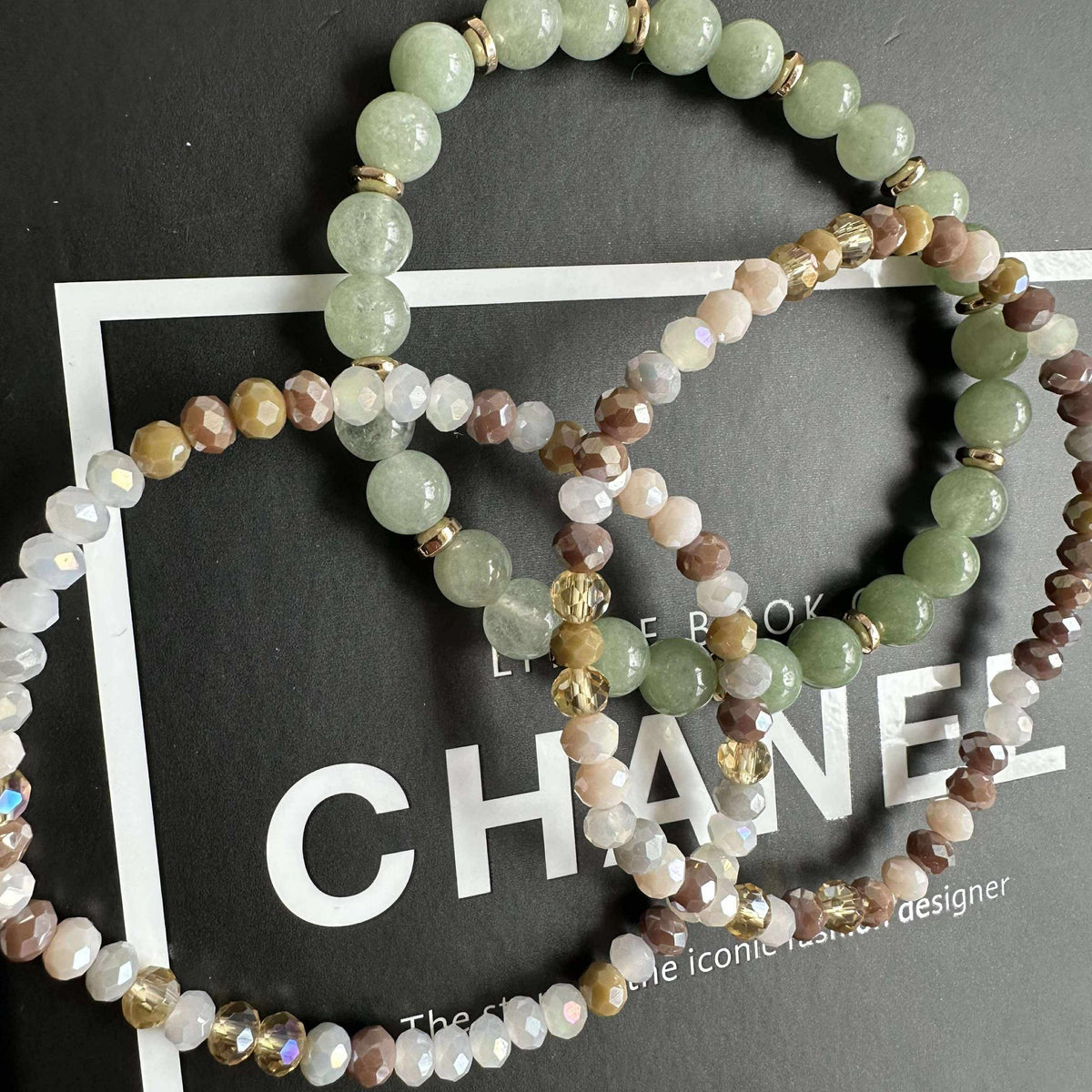 Bracelets Luna Jade Green – Ensemble de 3 pièces