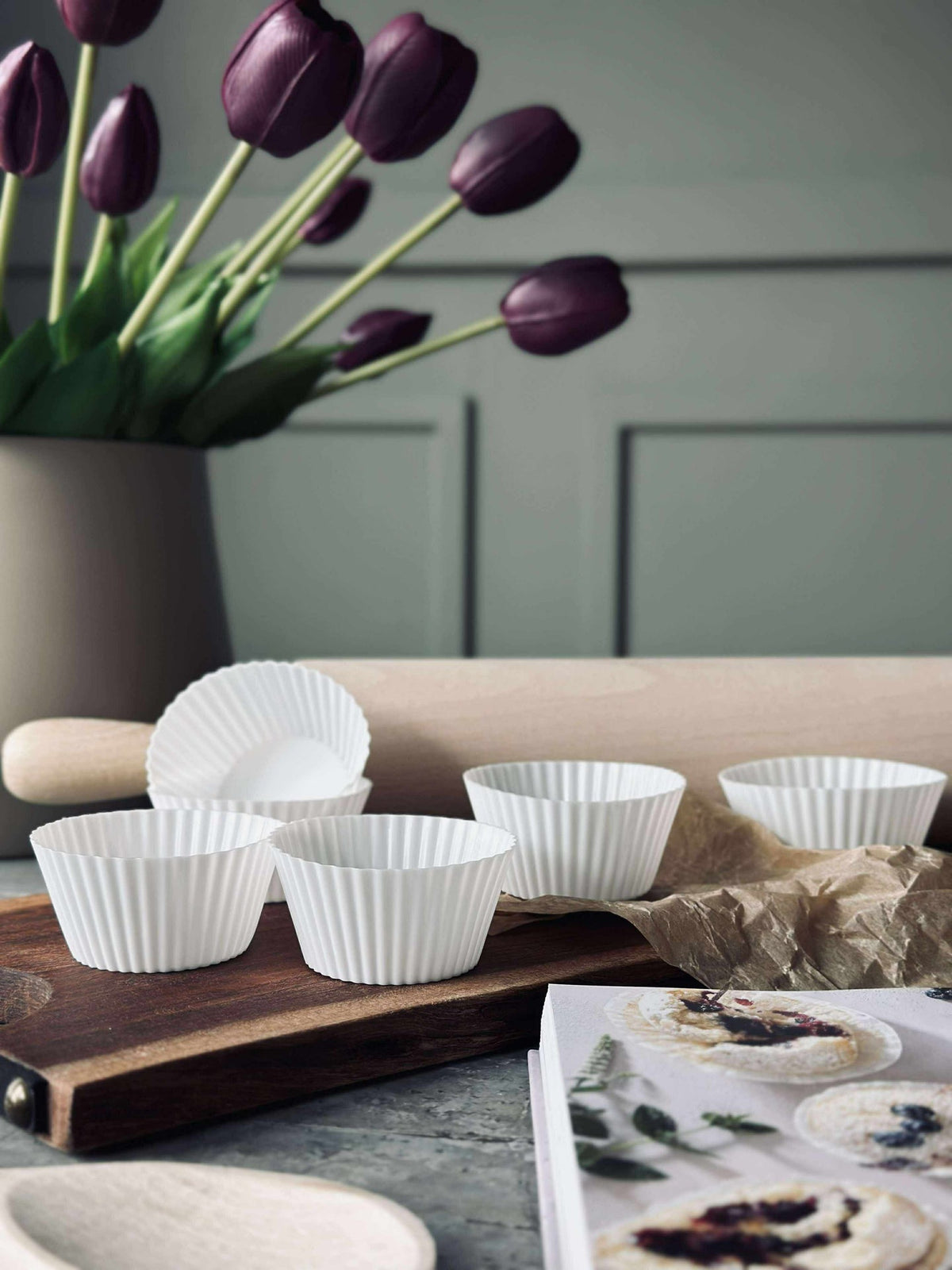 Moules à muffins en silicone - 6 pièces