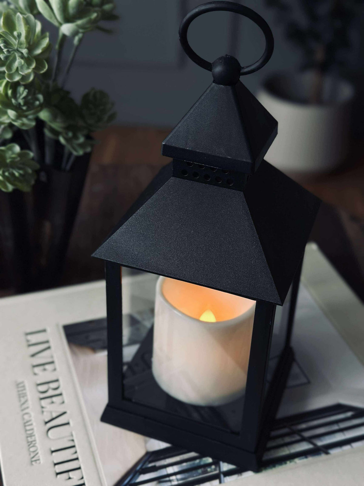 Lanterne avec minuterie - Black