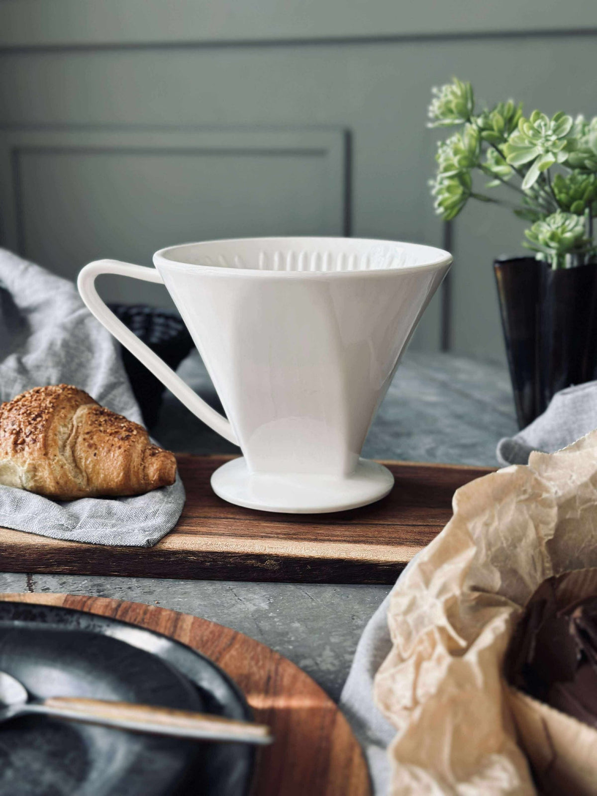 Filtre à café en porcelaine