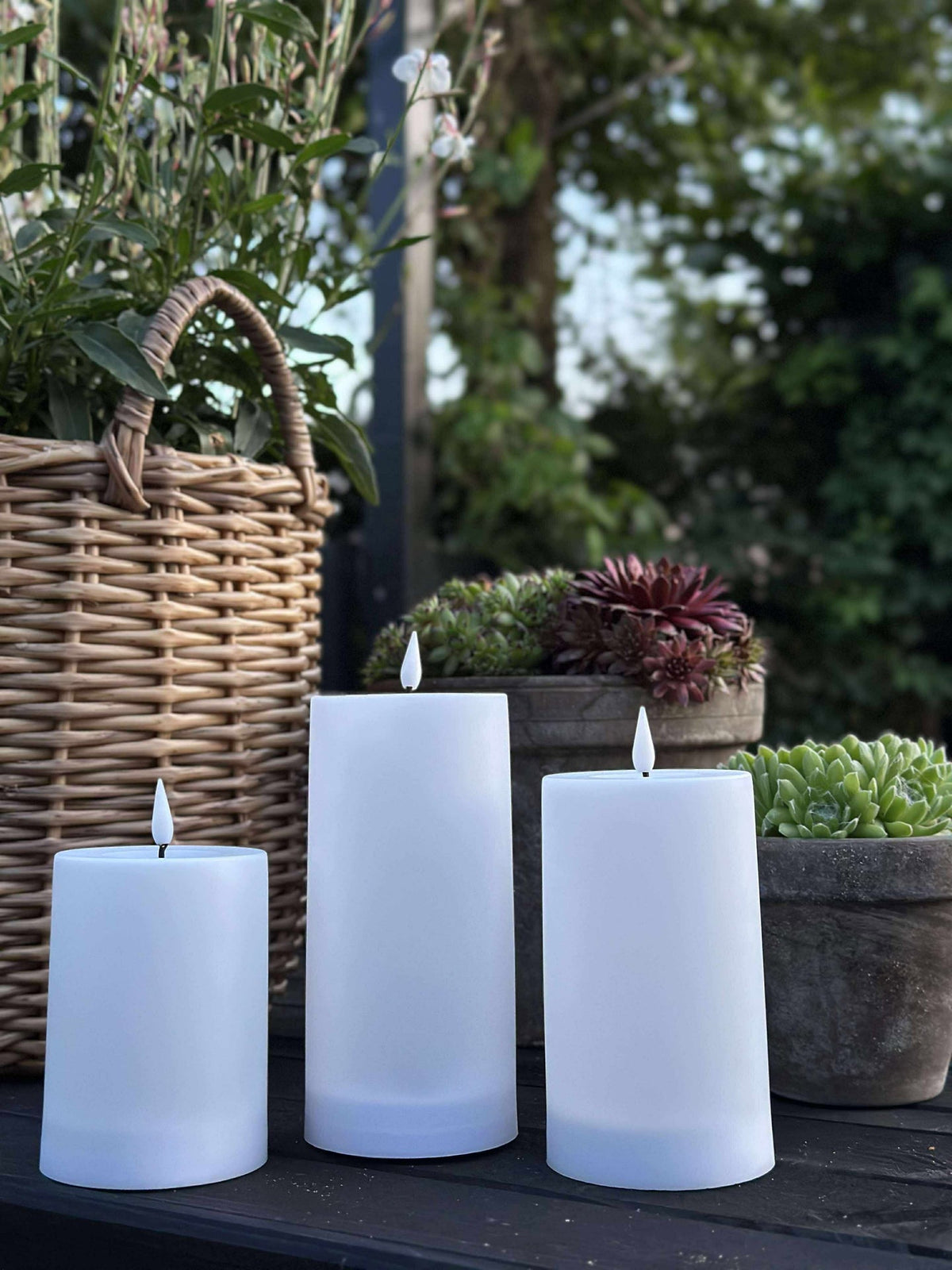 Bougies bloc solaires - Lot de 3 pièces