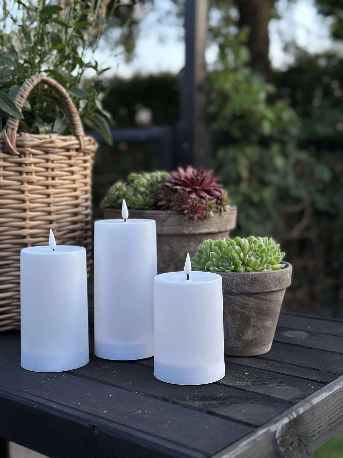 Bougies bloc solaires - Lot de 3 pièces
