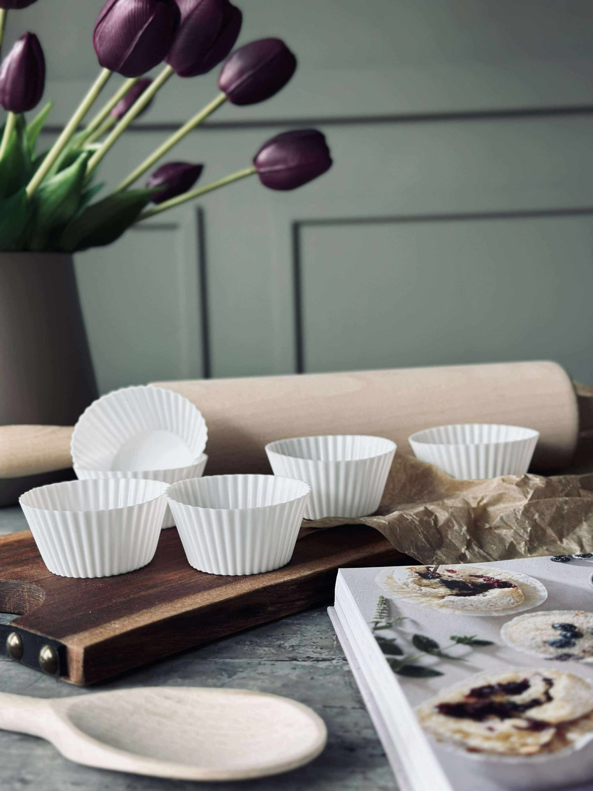 Moules à muffins en silicone - 6 pièces