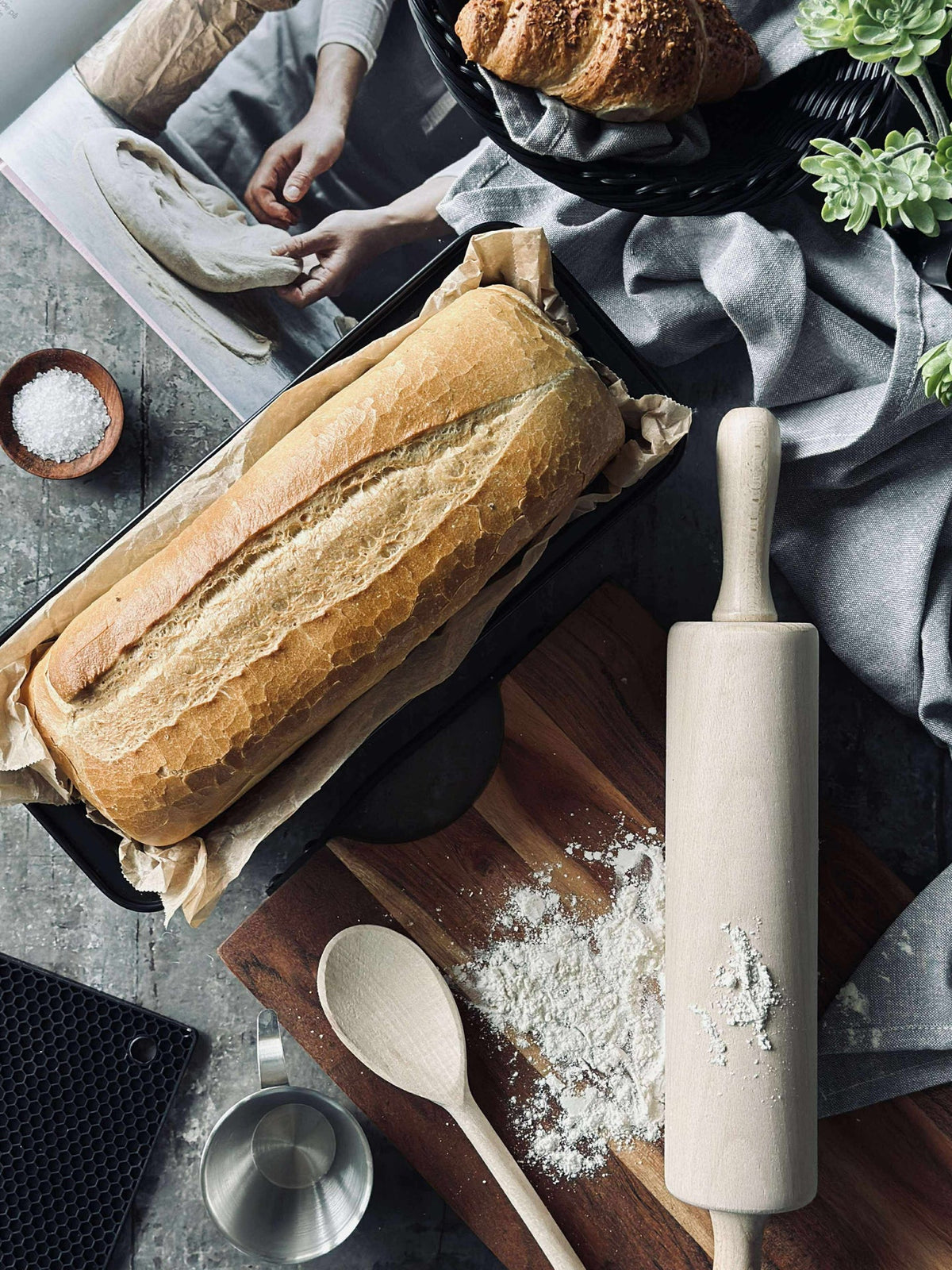 Rouleau à pâtisserie en bois de hêtre