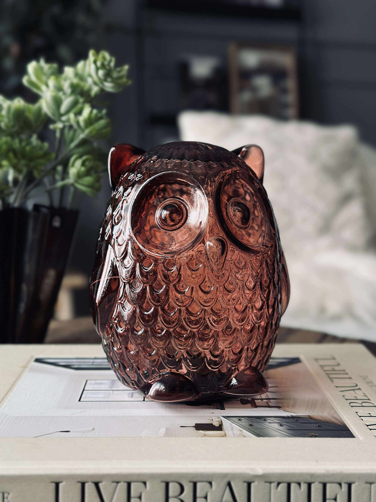Hibou avec lumière LED et minuterie - Large
