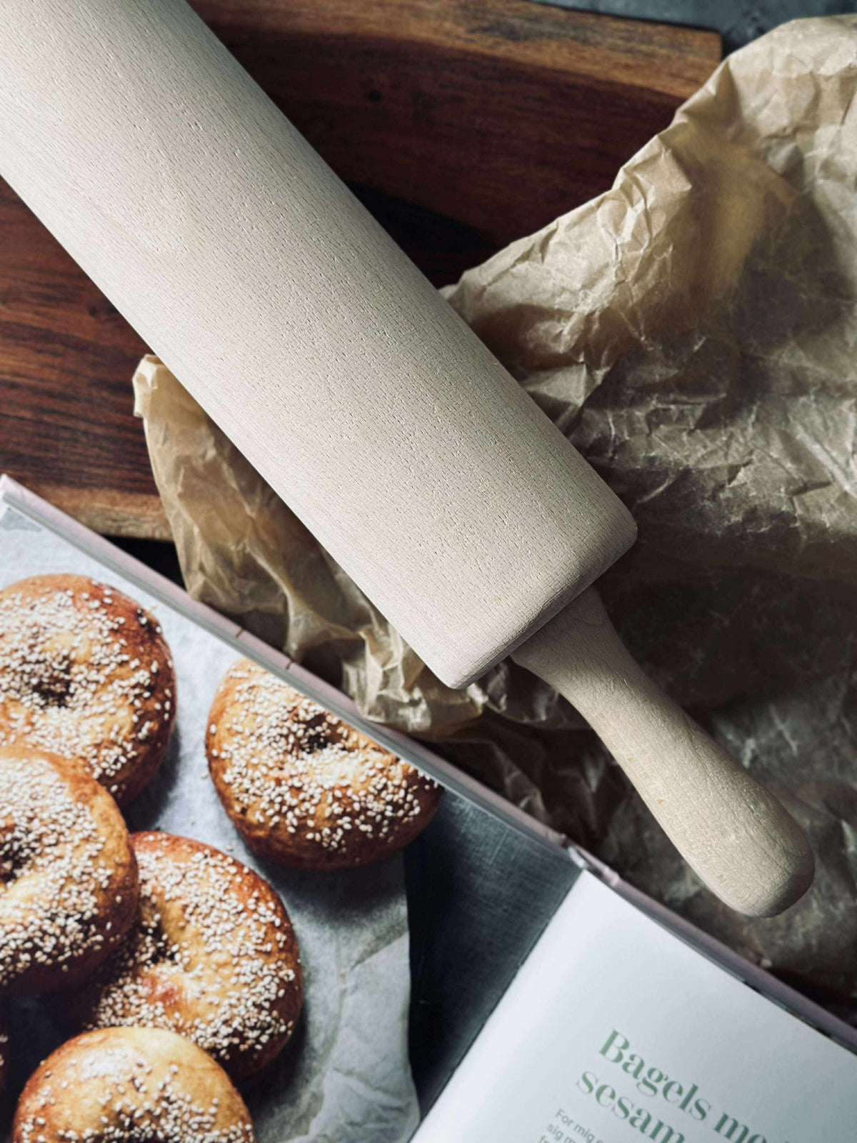 Rouleau à pâtisserie en bois de hêtre