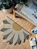 Tapis de porte Fleur beige