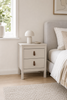 Table de chevet Madrid avec 2 tiroirs - Cashmere