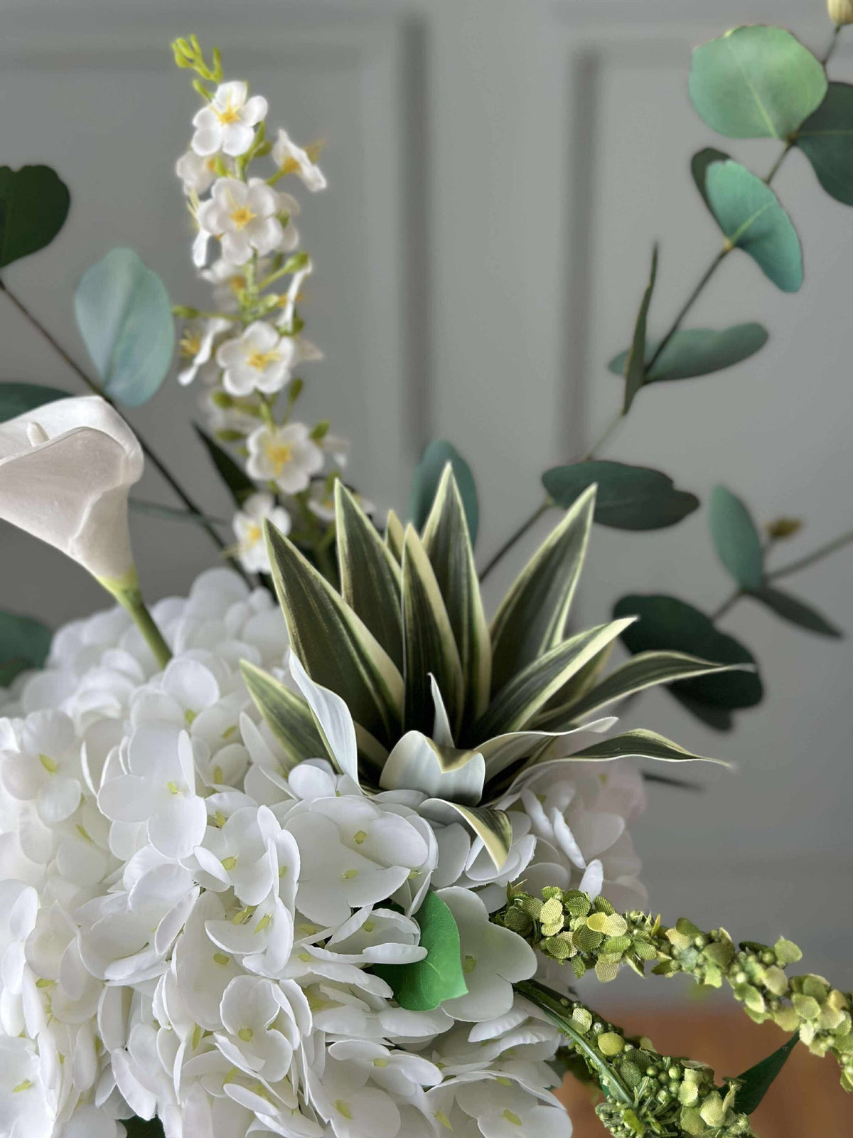 Bouquet d’hortensias blancs