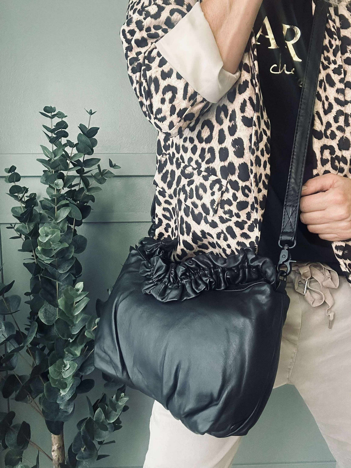 Sac crossbody en cuir raffiné
