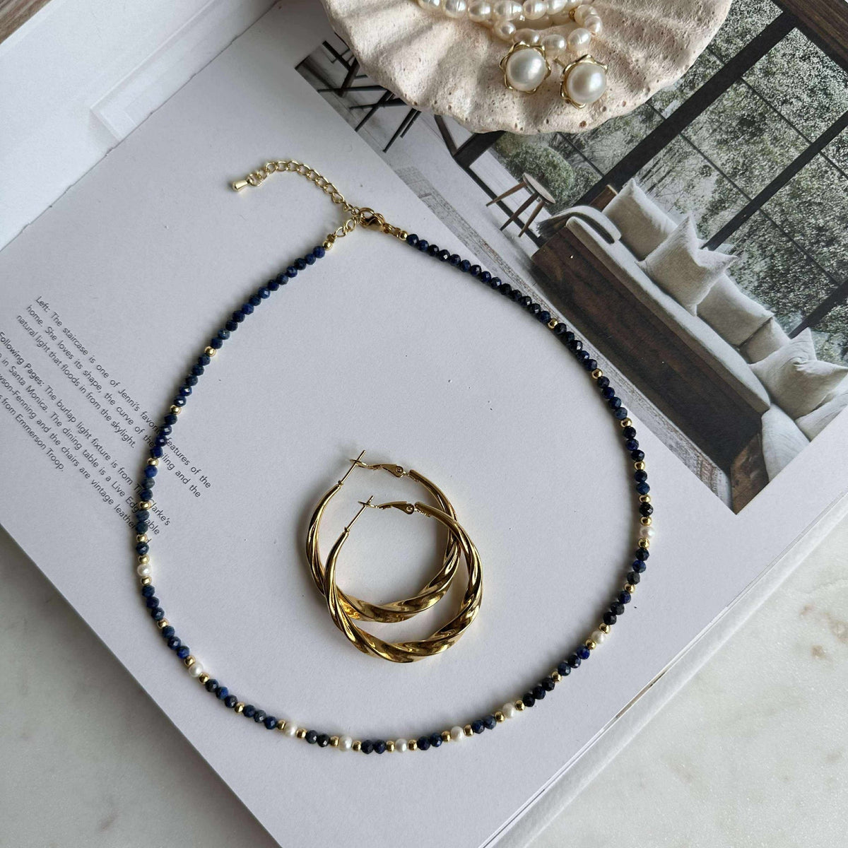 Collier Lilja - avec de véritables perles d’eau douce