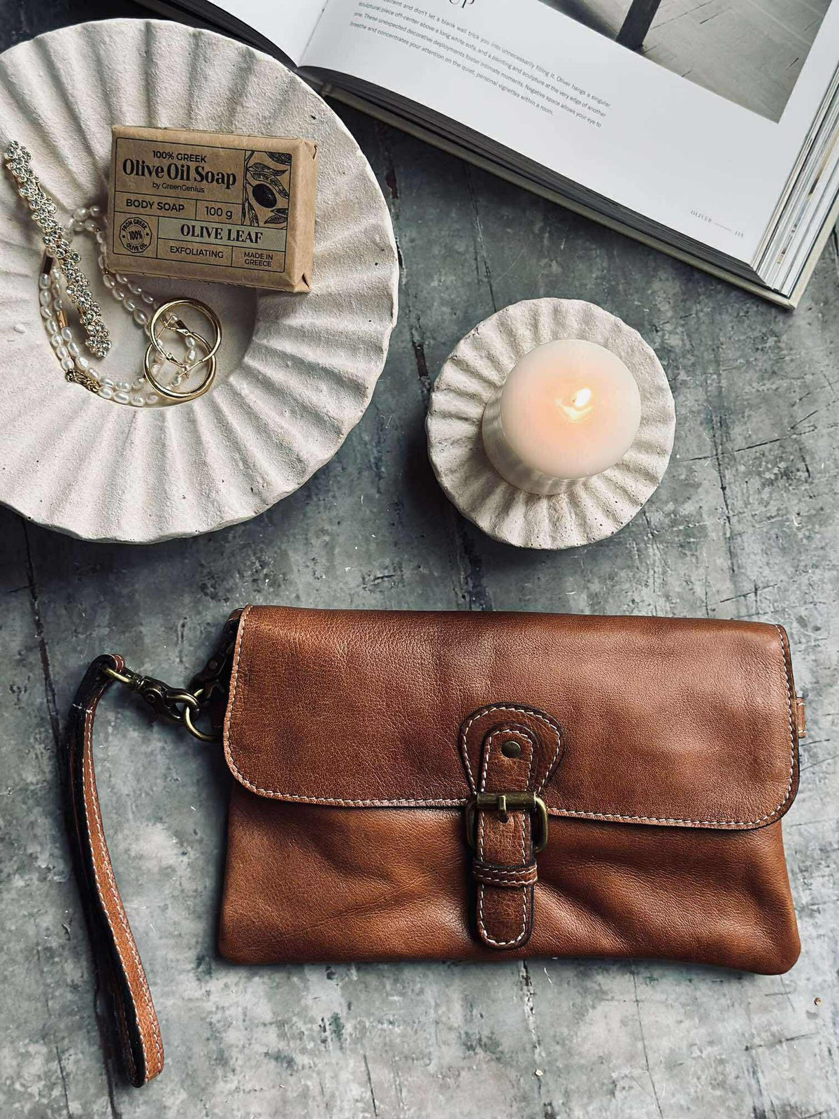Clutch Jodi - Walnut