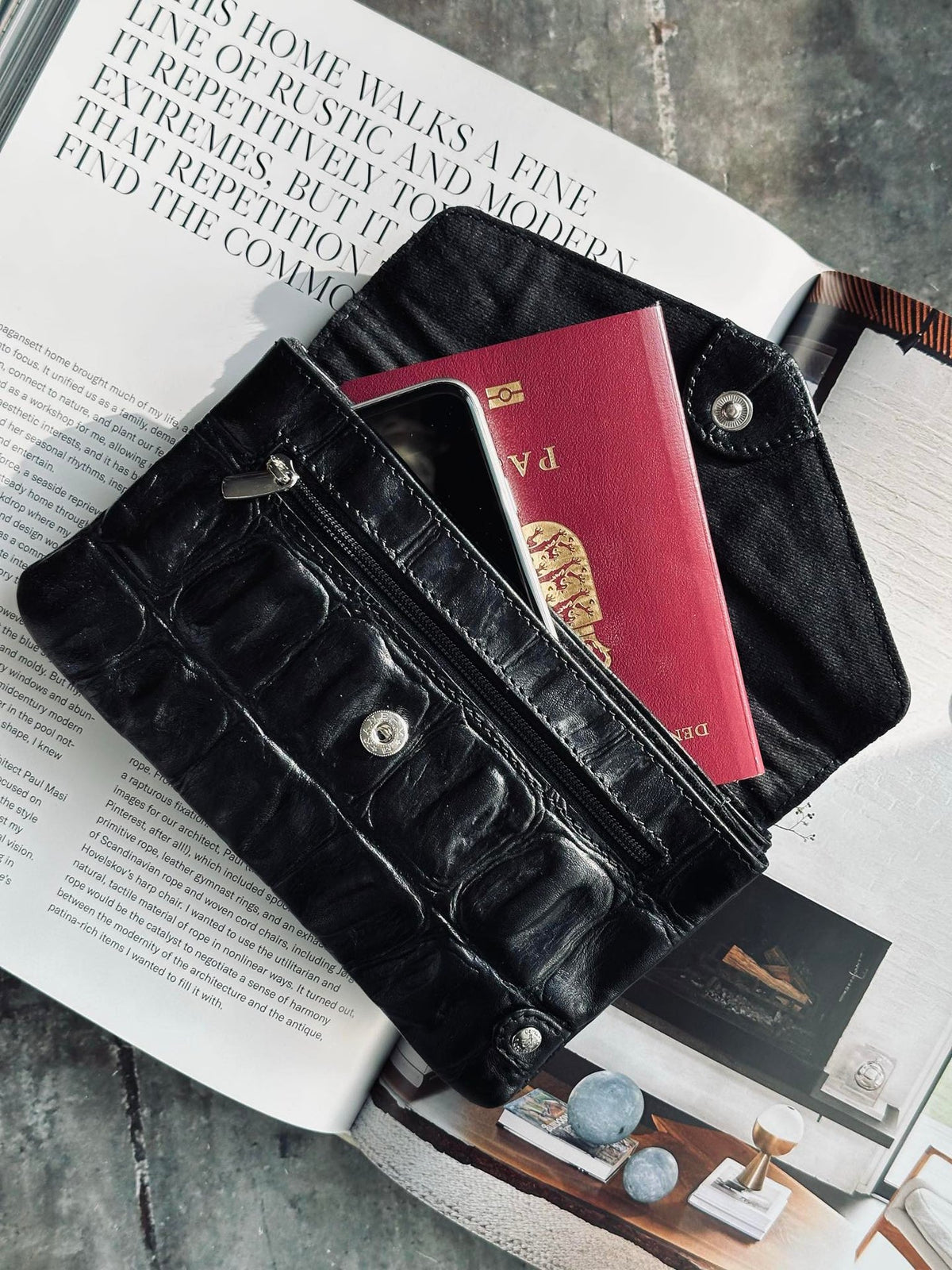 Portefeuille Croco deluxe
