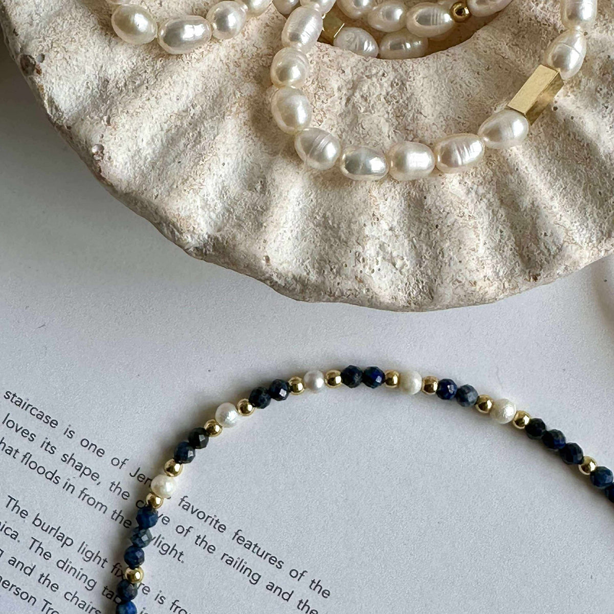 Collier Lilja - avec de véritables perles d’eau douce