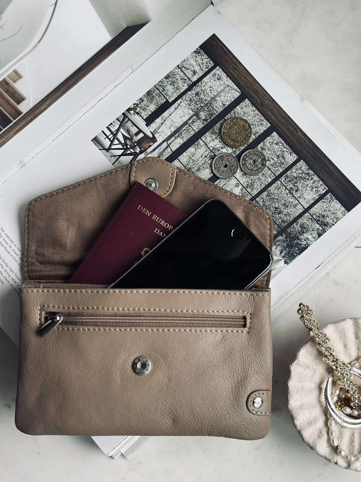 Porte-monnaie Aura - Dusty Taupe