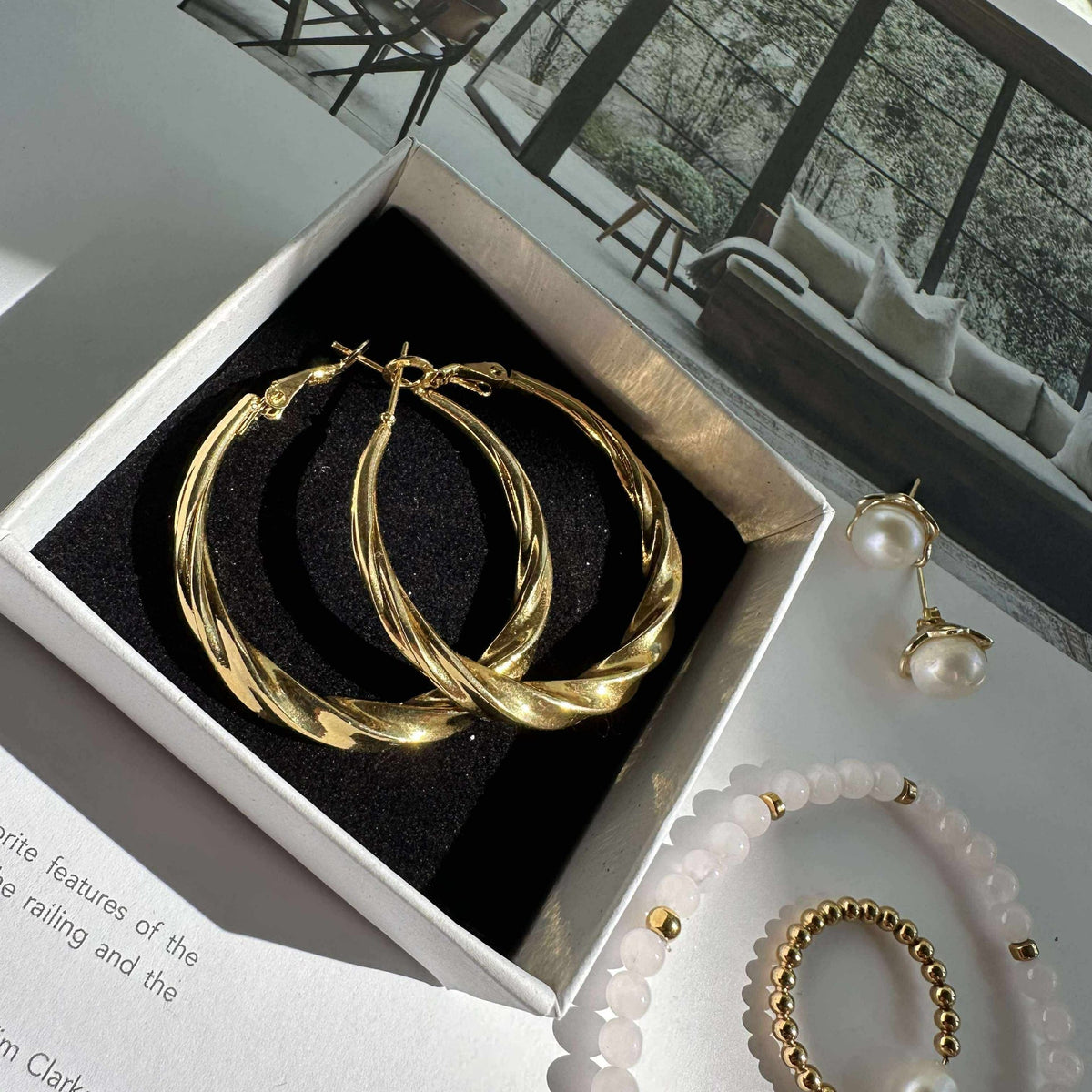 Boucles d’oreilles Jayden dorées