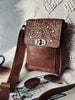 Sac pour téléphone à clous - Cognac