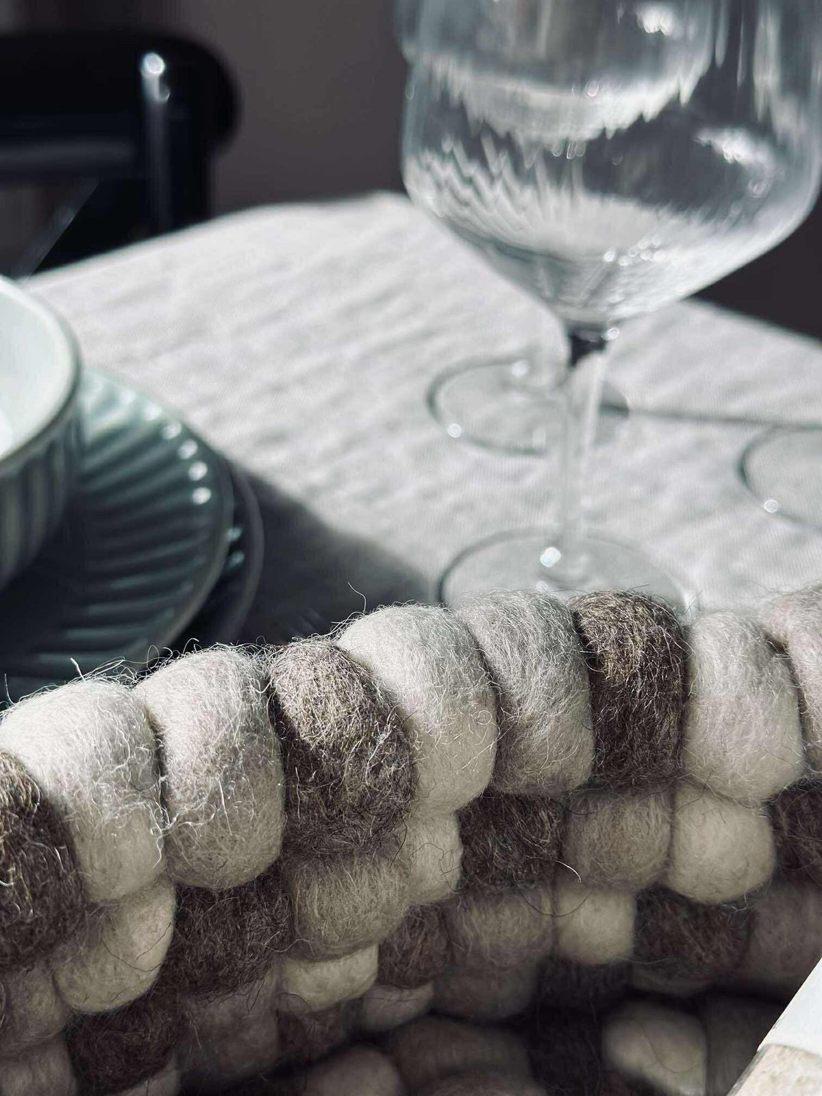 Panier en laine - Naturel