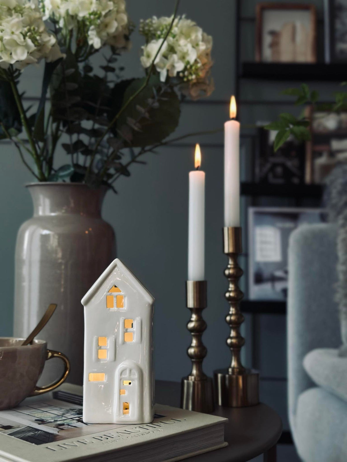 Maison lumineuse avec led - WHITE MIX