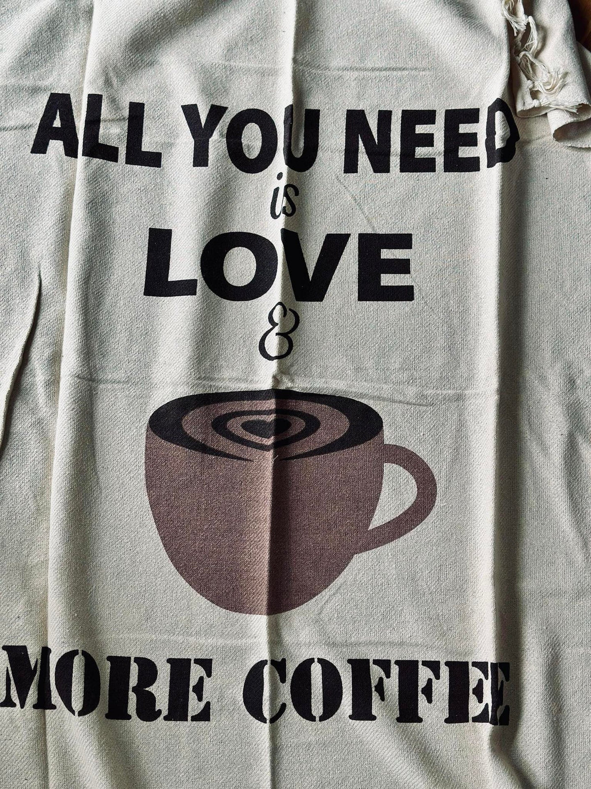Plaid en coton recyclé - Coffee