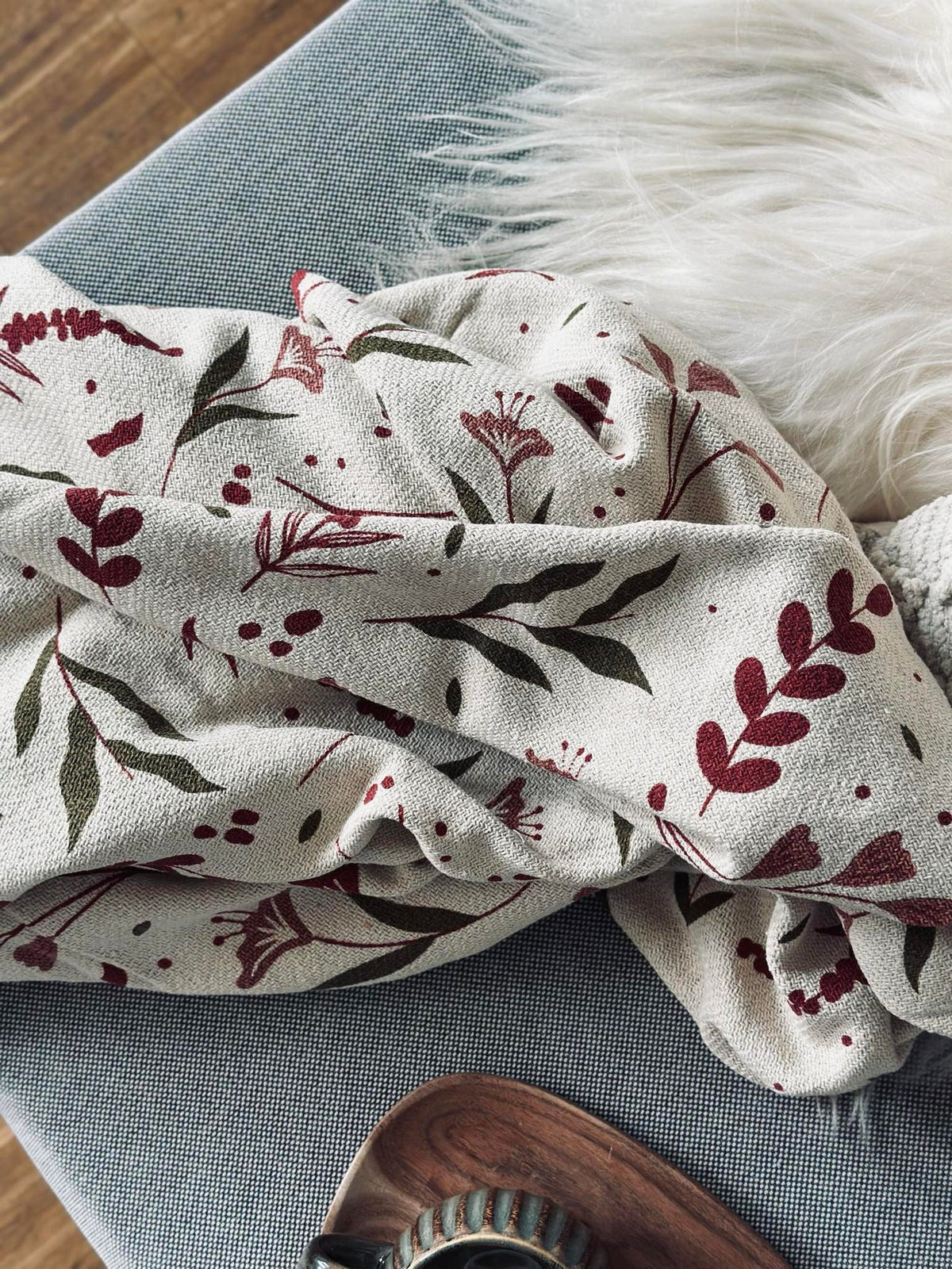 Plaid coton recyclé - Flora
