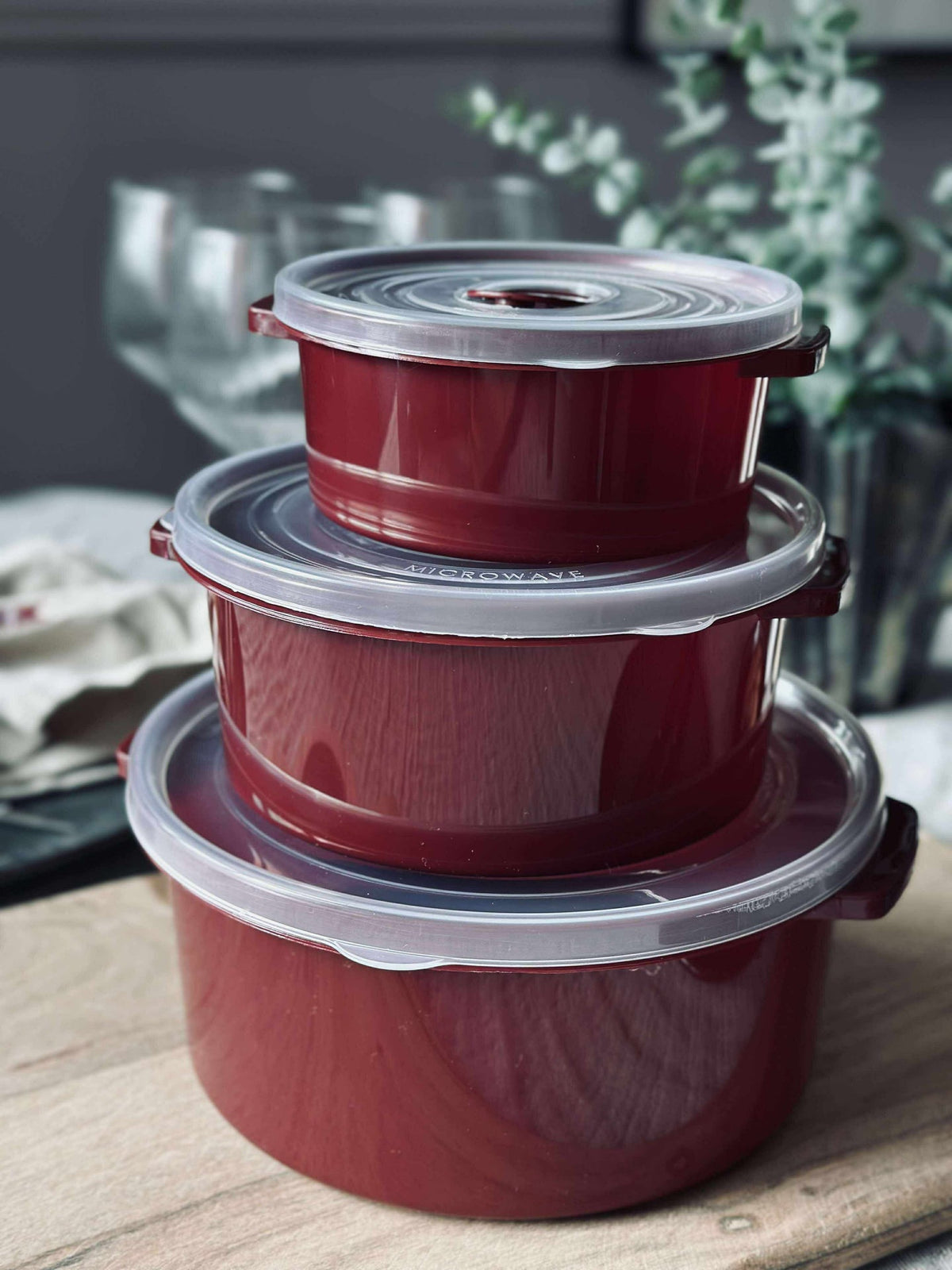 Boîtes de rangement - Lot de 2 pièces Bordeaux