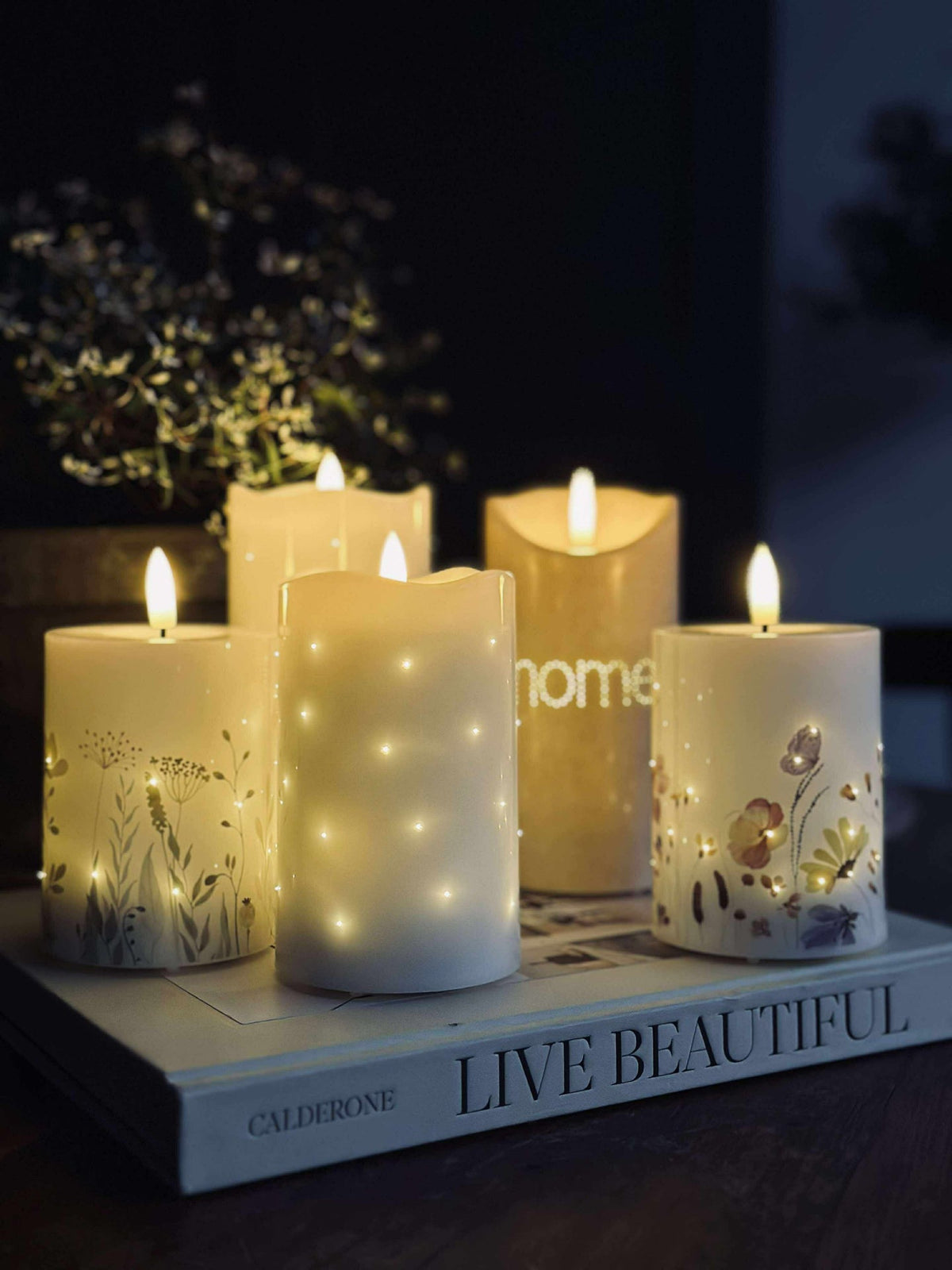 Bougie LED Twinkle wild flora