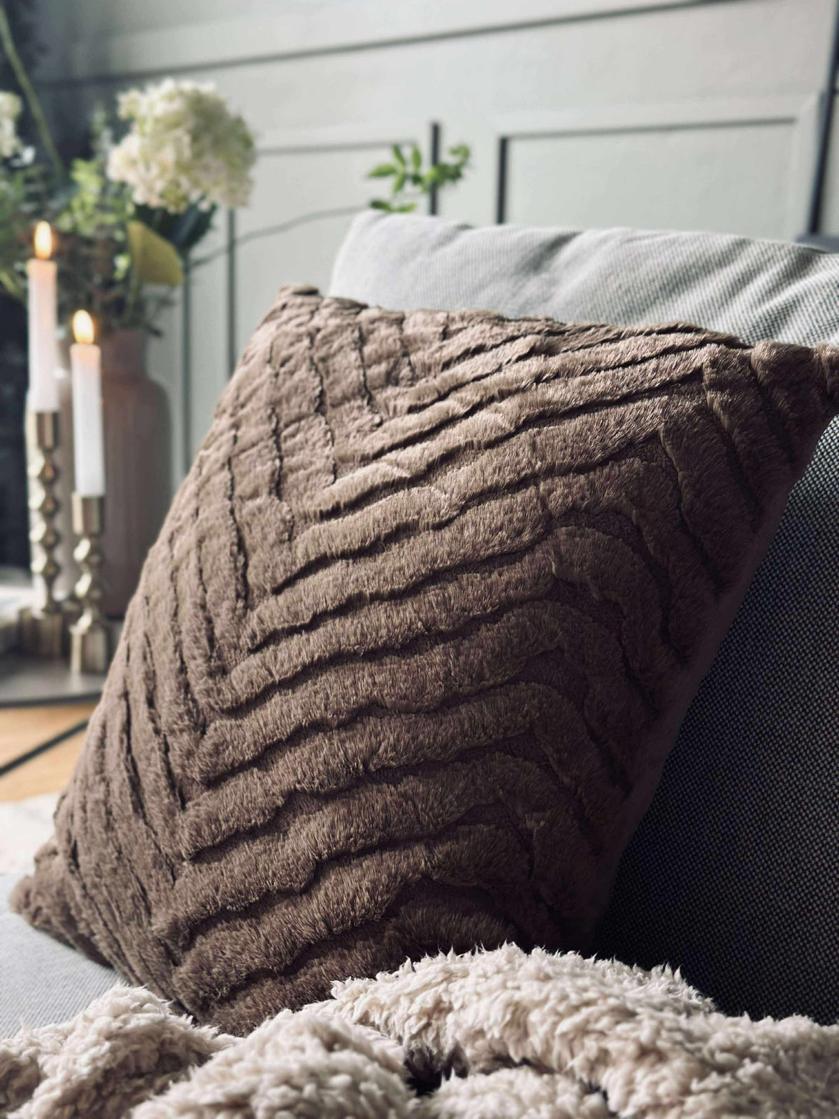 Coussin avec rembourrage - Brown